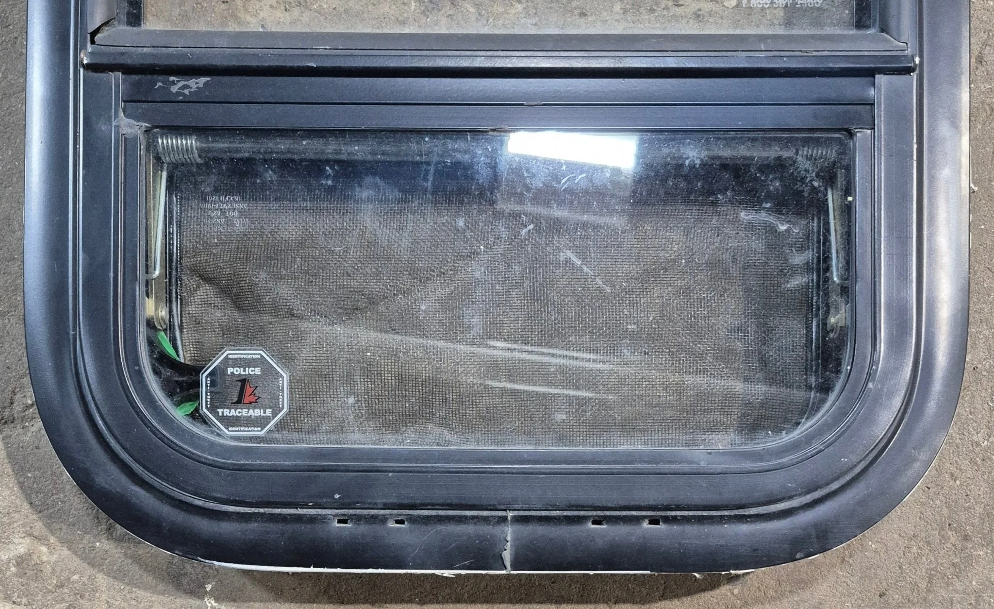 Used Black Radius Opening Window : 15 1/4" W x 15 1/4" H x 1 3/8" D - Image 2
