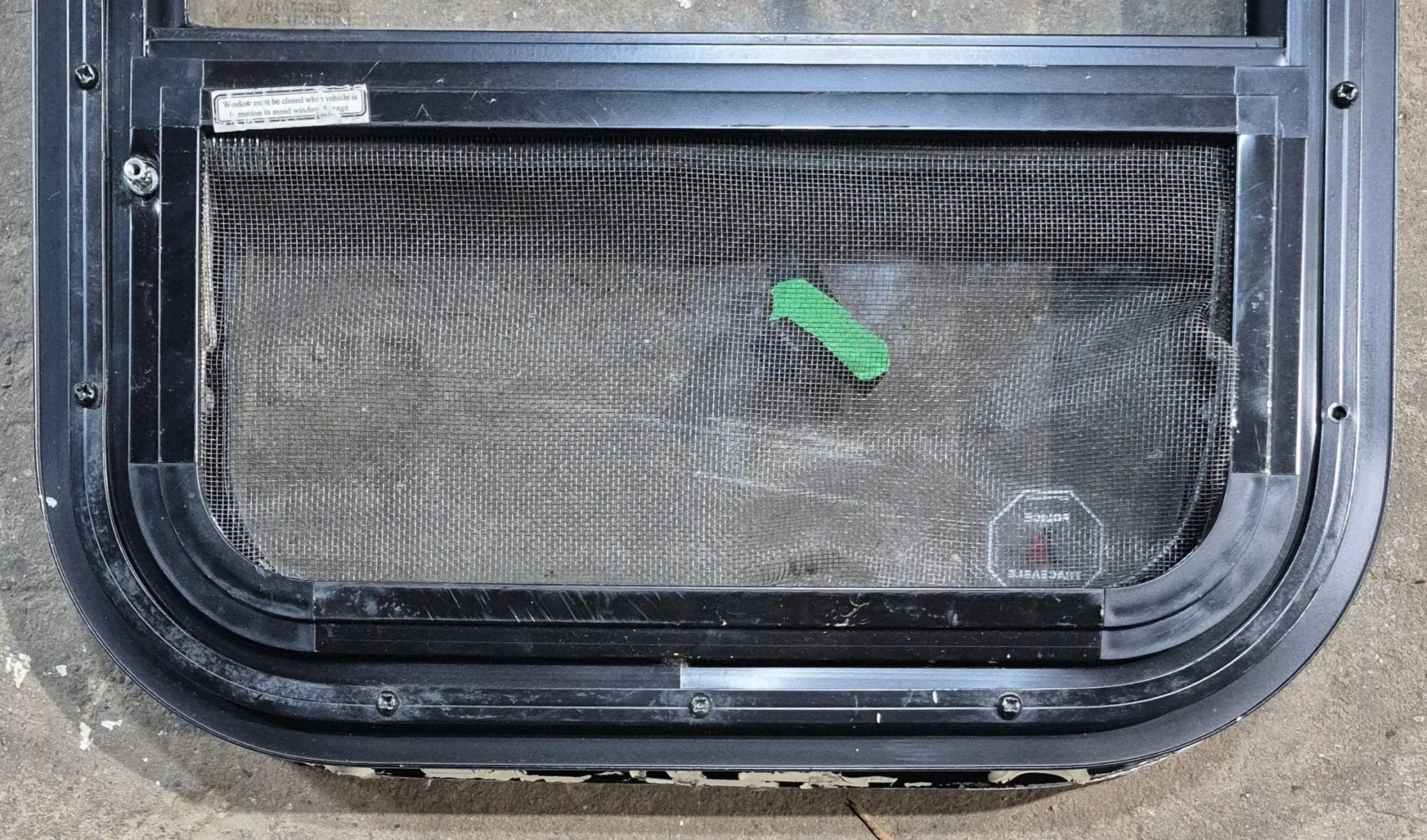 Used Black Radius Opening Window : 15 1/4" W x 15 1/4" H x 1 3/8" D - Image 6