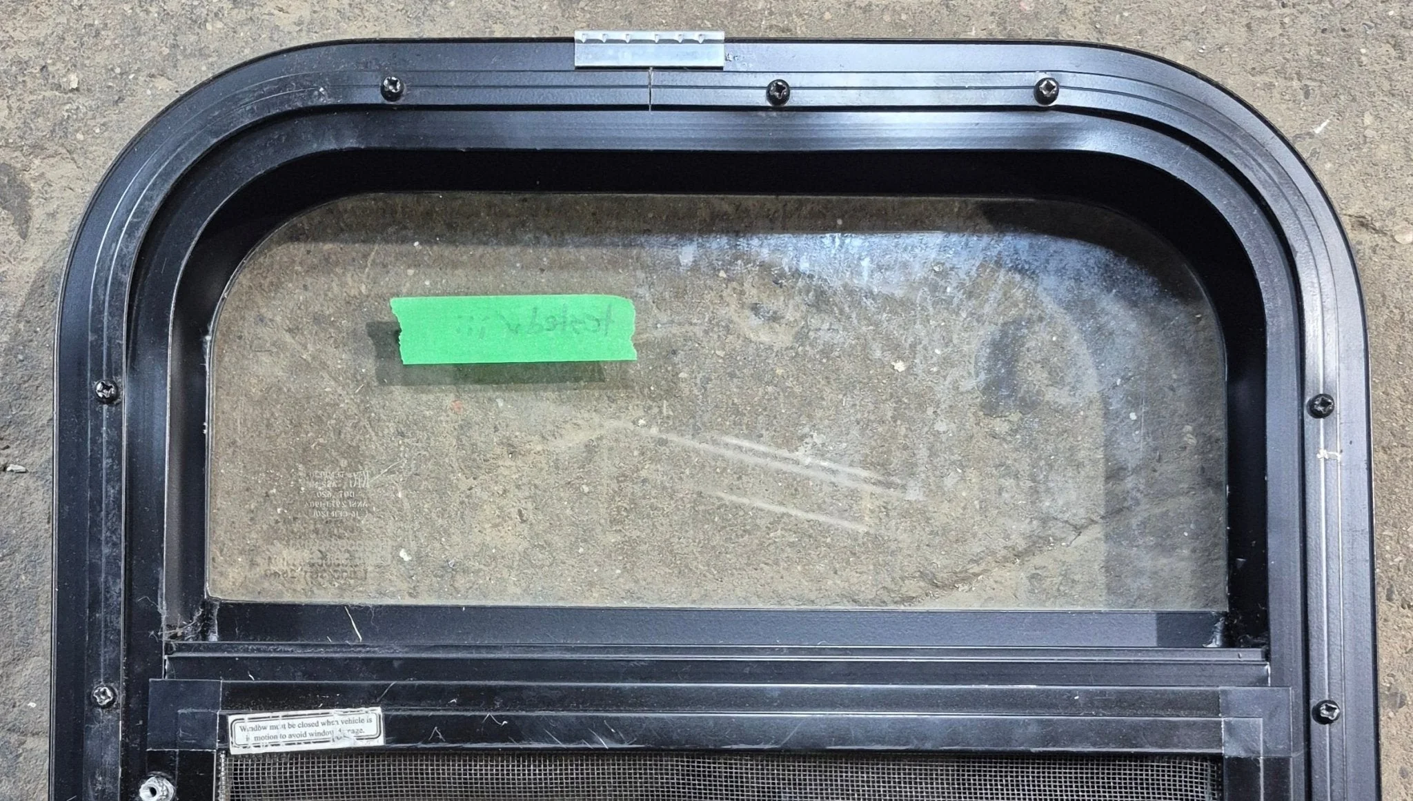 Used Black Radius Opening Window : 15 1/4" W x 15 1/4" H x 1 3/8" D - Image 8