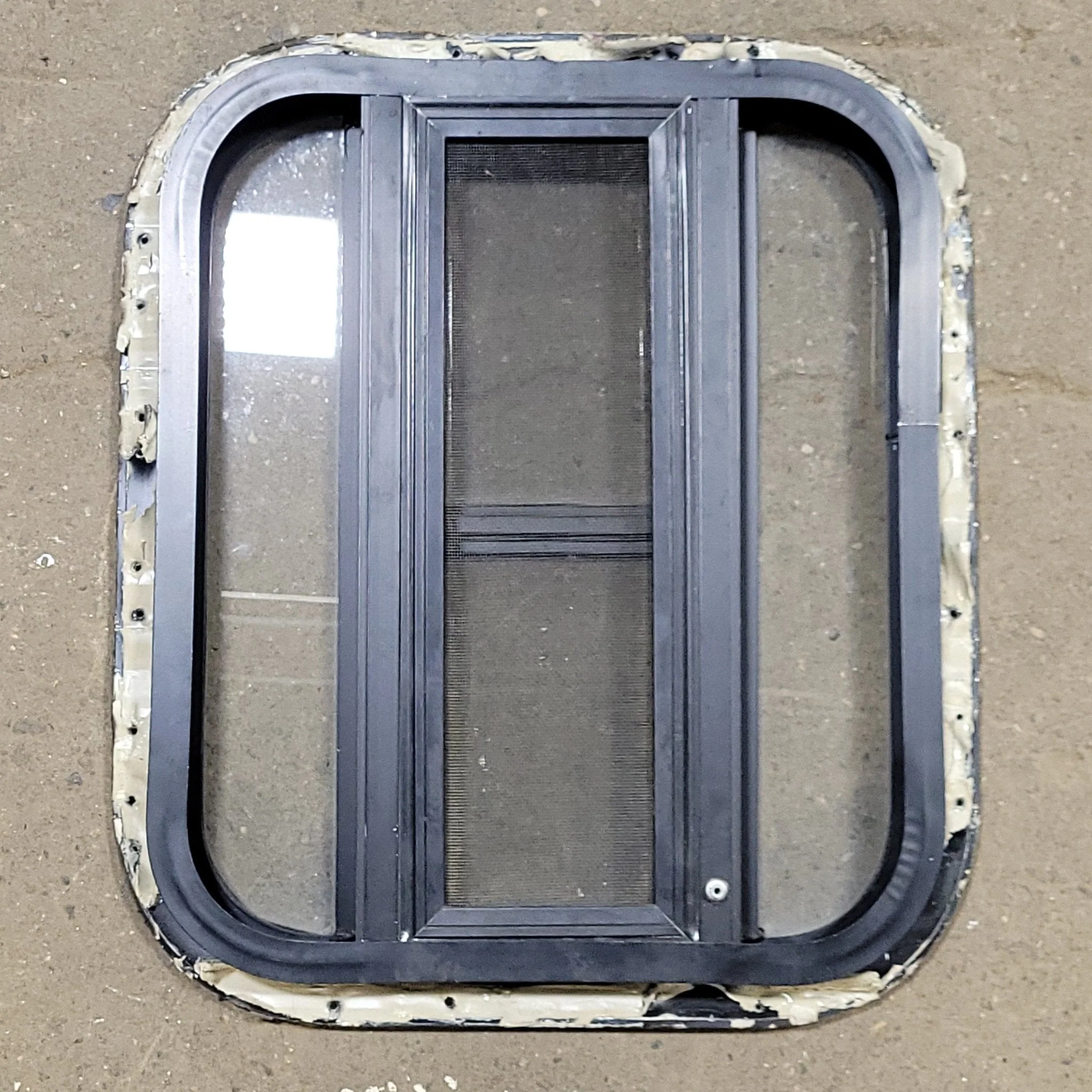 Used Black Radius Opening Window : 16 3/4" W X 19 1/2" H X 2" D - Image 2