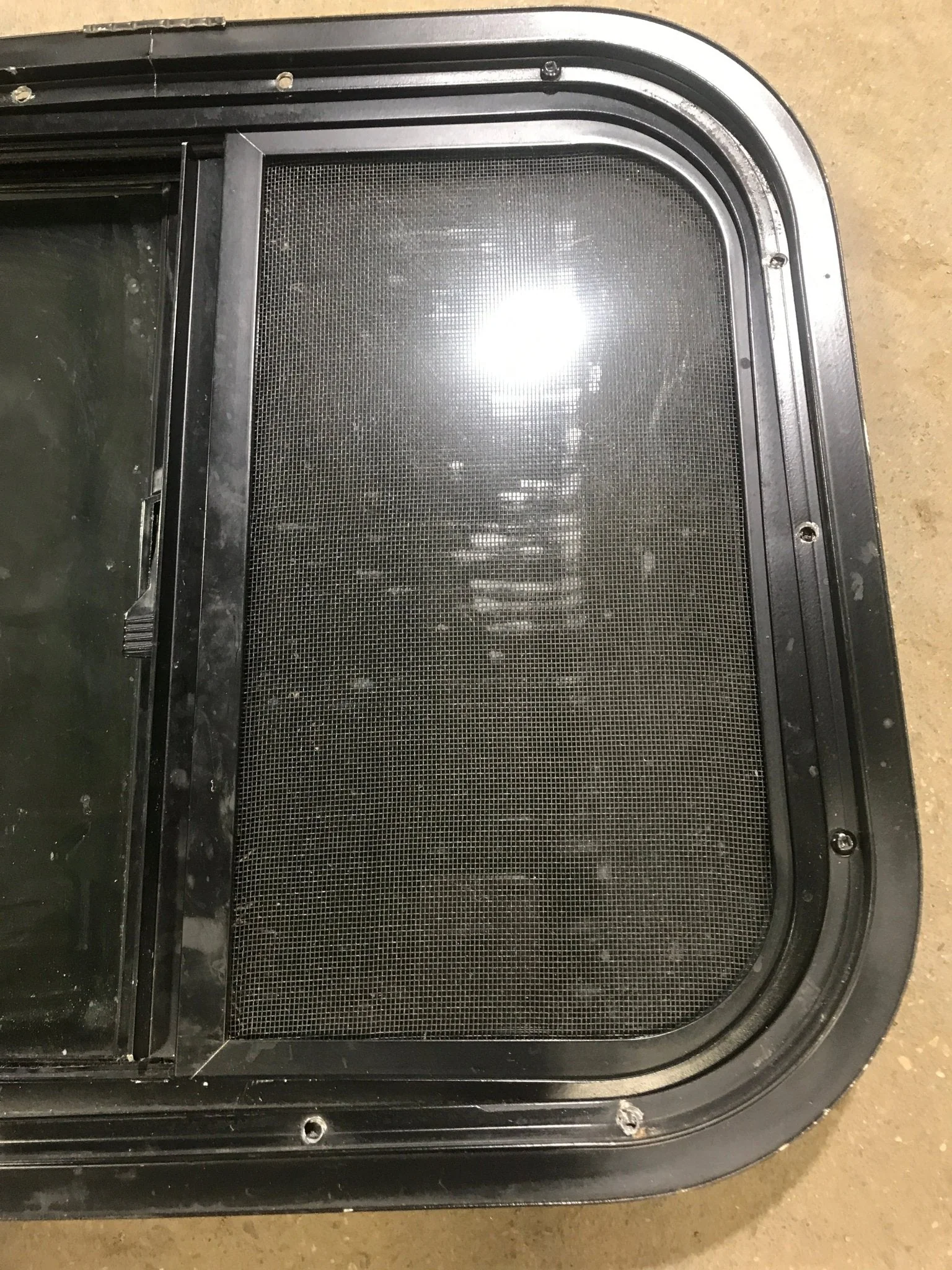 Used Black Radius Opening Window : 17 1/2" W x 14 1/2" H x 1 7/8" D - Image 6