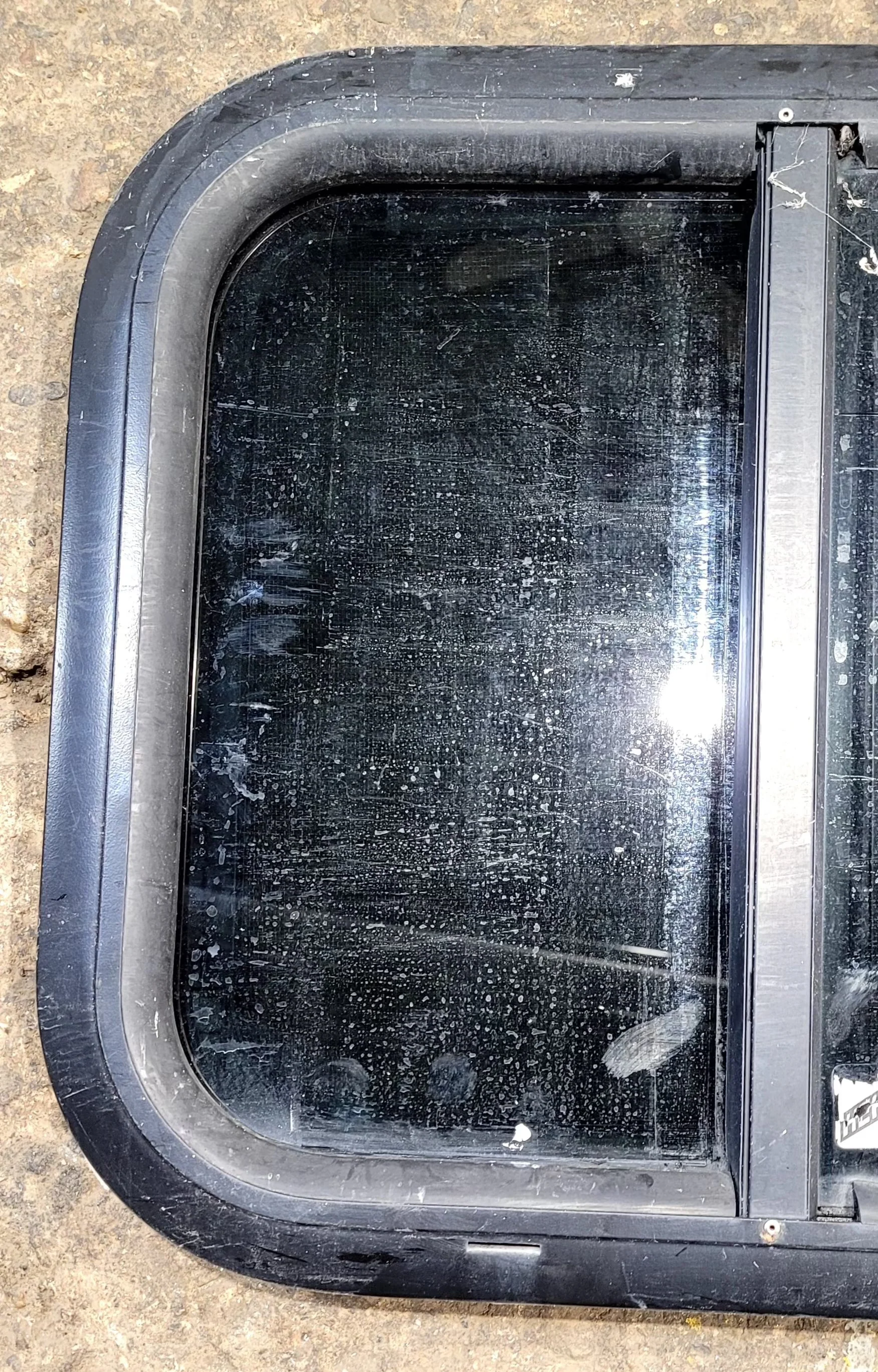 Used Black Radius Opening Window : 17 1/2" W x 14 1/4" H x 1 1/4" D - Image 2
