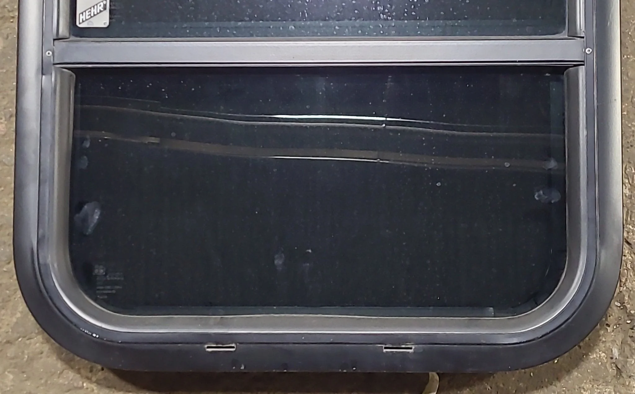Used Black Radius Opening Window : 17 1/2" W x 21 1/2" H x 1 5/8" D - Image 2