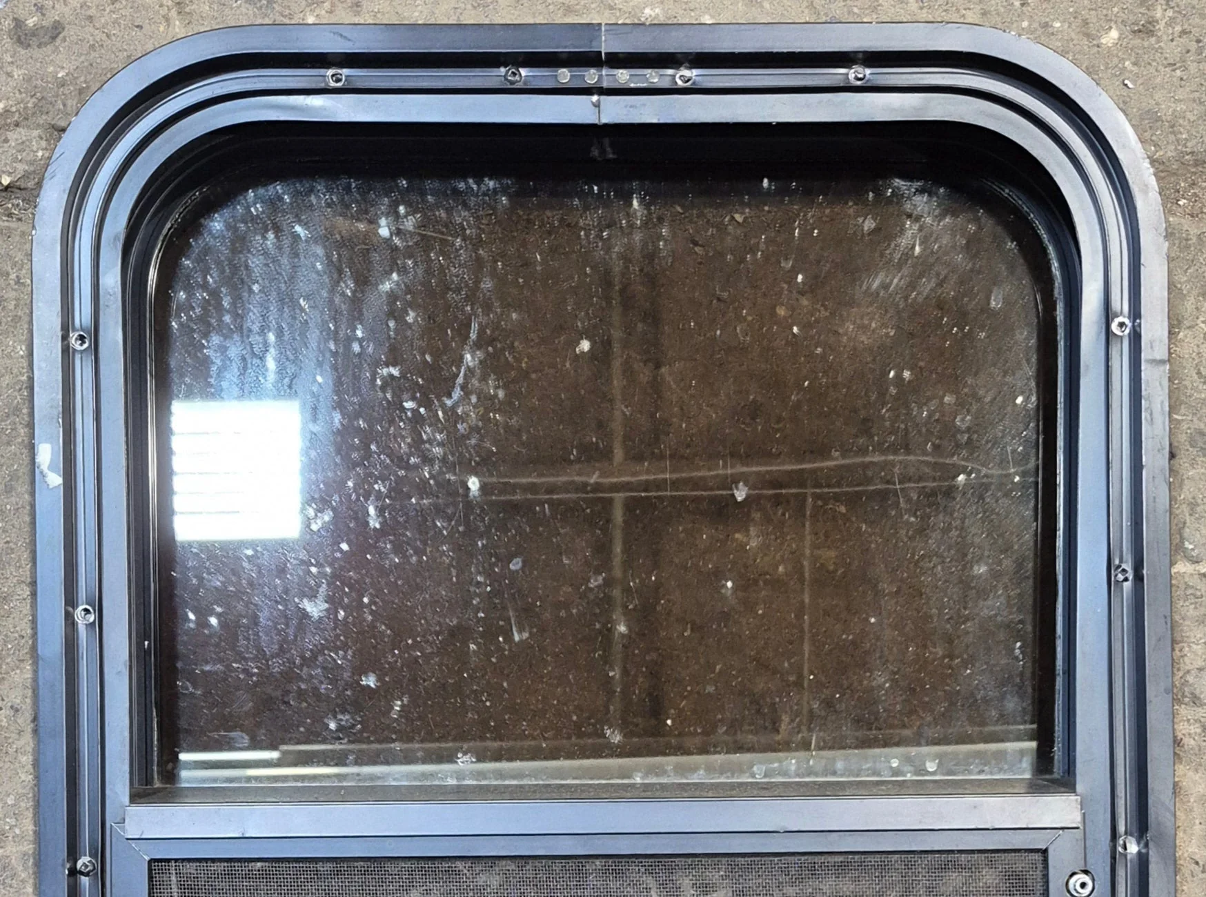 Used Black Radius Opening Window : 17 1/2" W x 21 1/2" H x 2" - Image 5