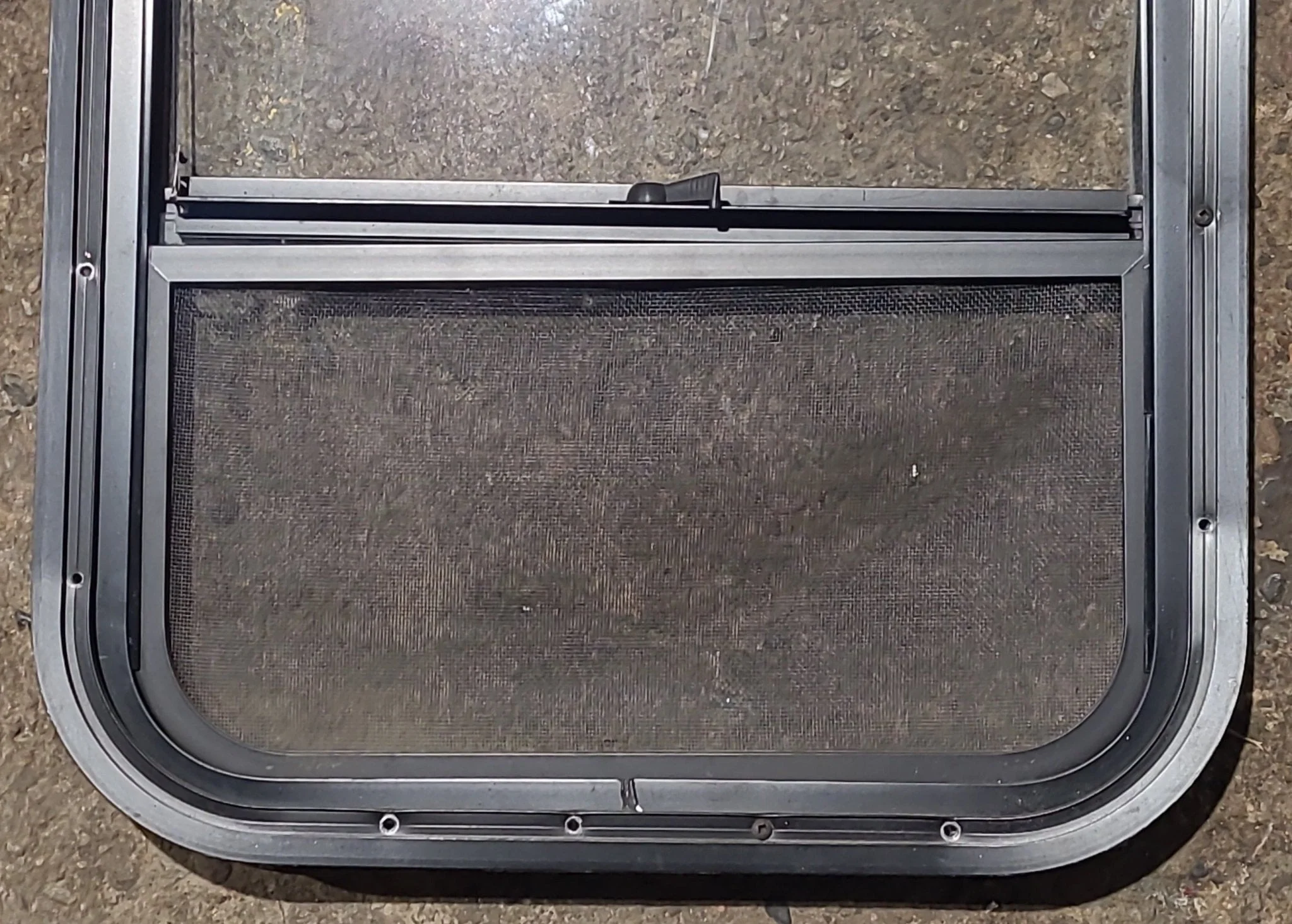 Used Black Radius Opening Window : 17 1/2" W x 23 1/2" H x 1 3/8" D - Image 5