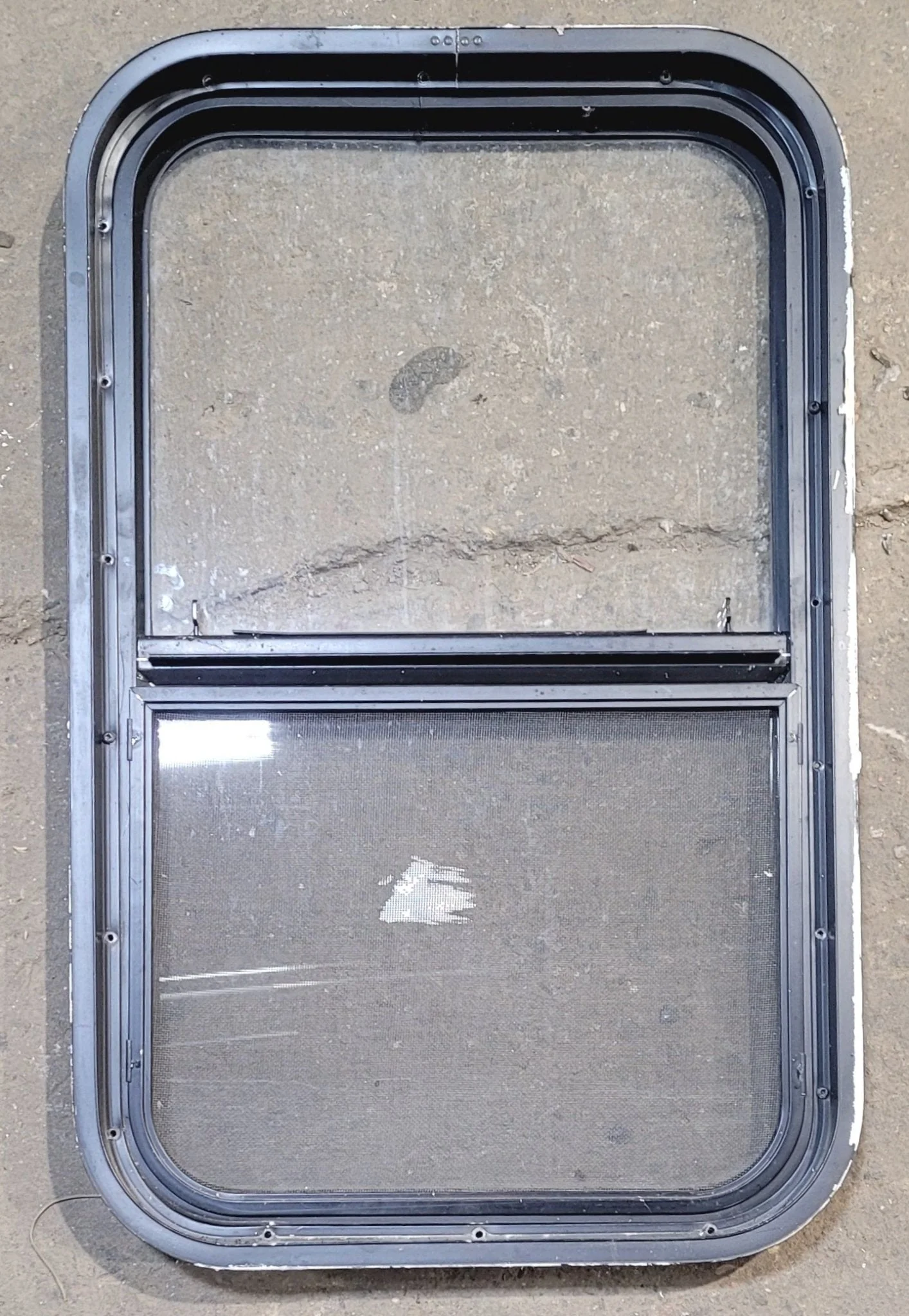 Used Black Radius Opening Window : 17 1/2" W x 28 1/2" H x 1 7/8" - Image 4