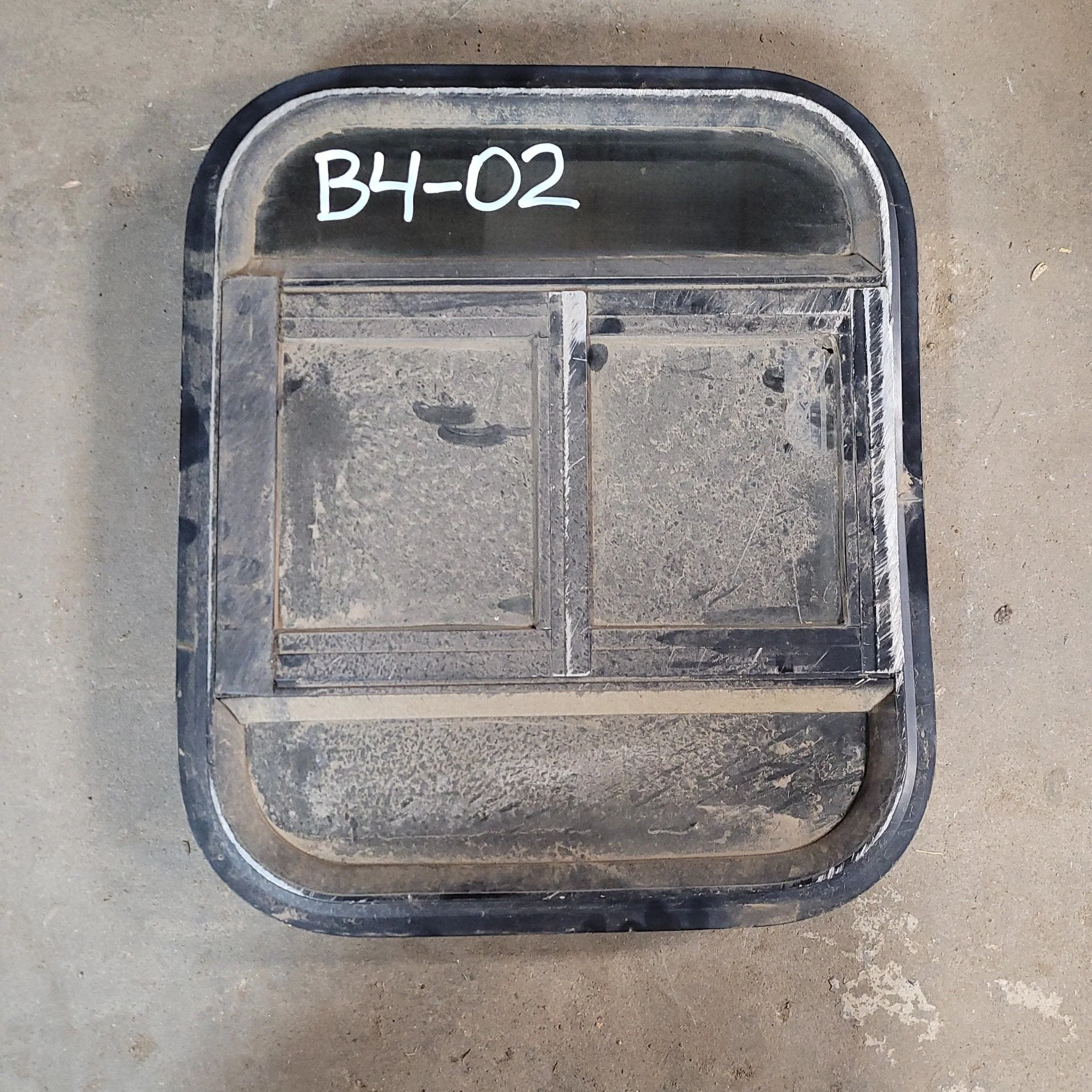Used Black Radius Opening Window : 17 1/2 X 15 X 2" D