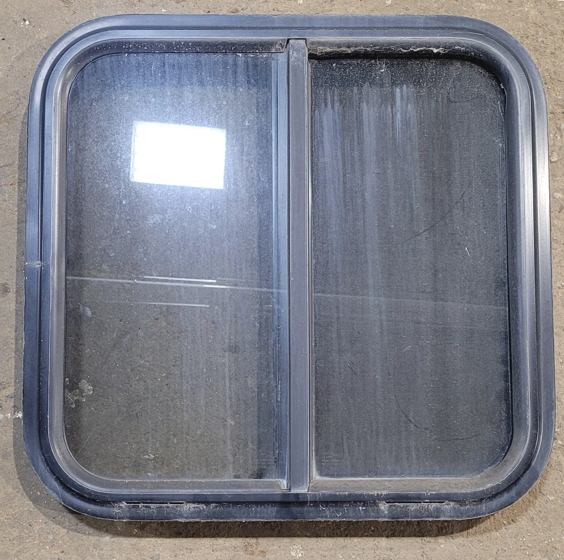 Used Black Radius Opening Window : 20 3/4" W x 20" H x 1 3/4"