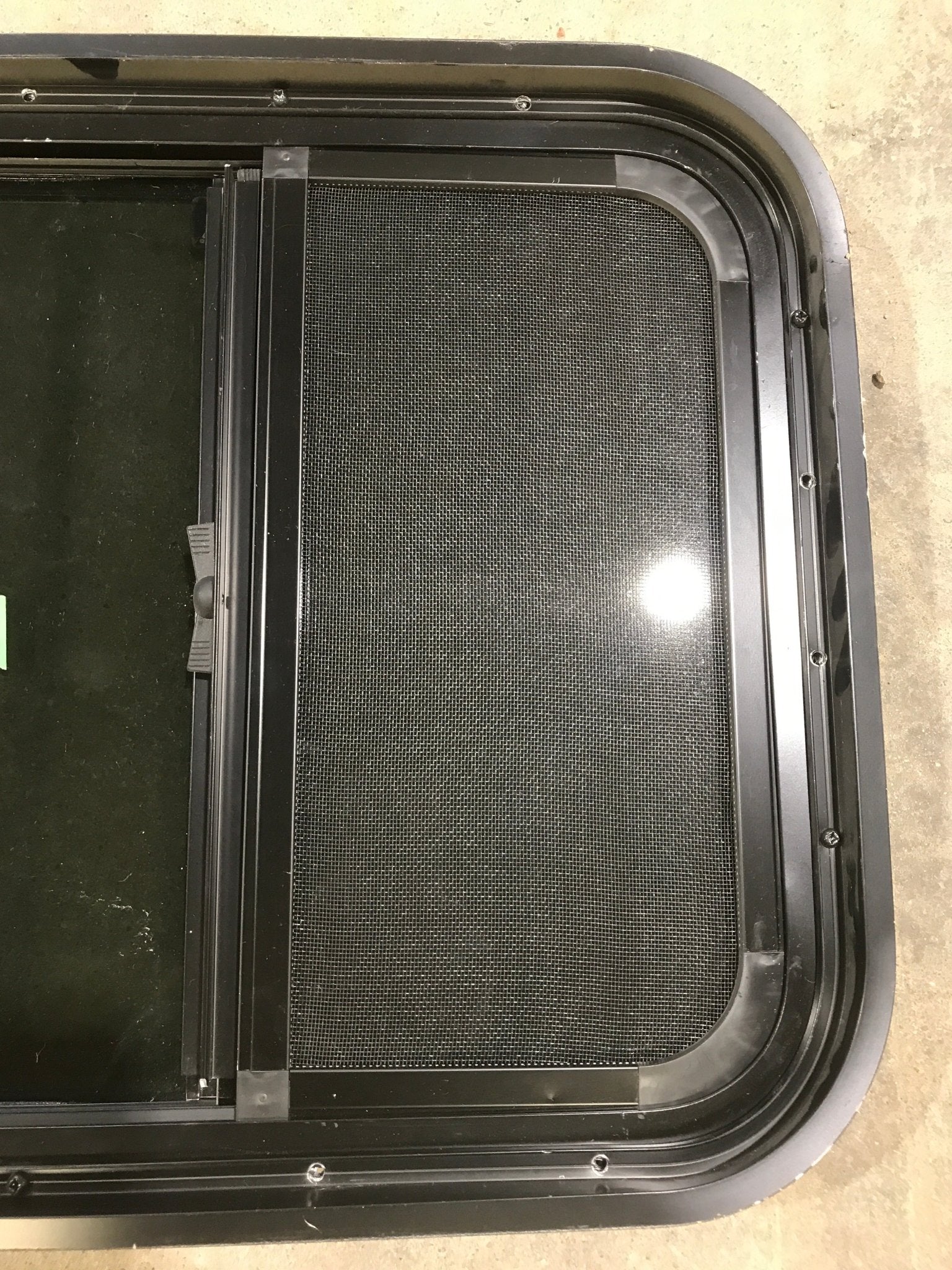 Used Black Radius Opening Window : 21 1/2" W X 17 1/2" H X 1 3/4" D - Image 5