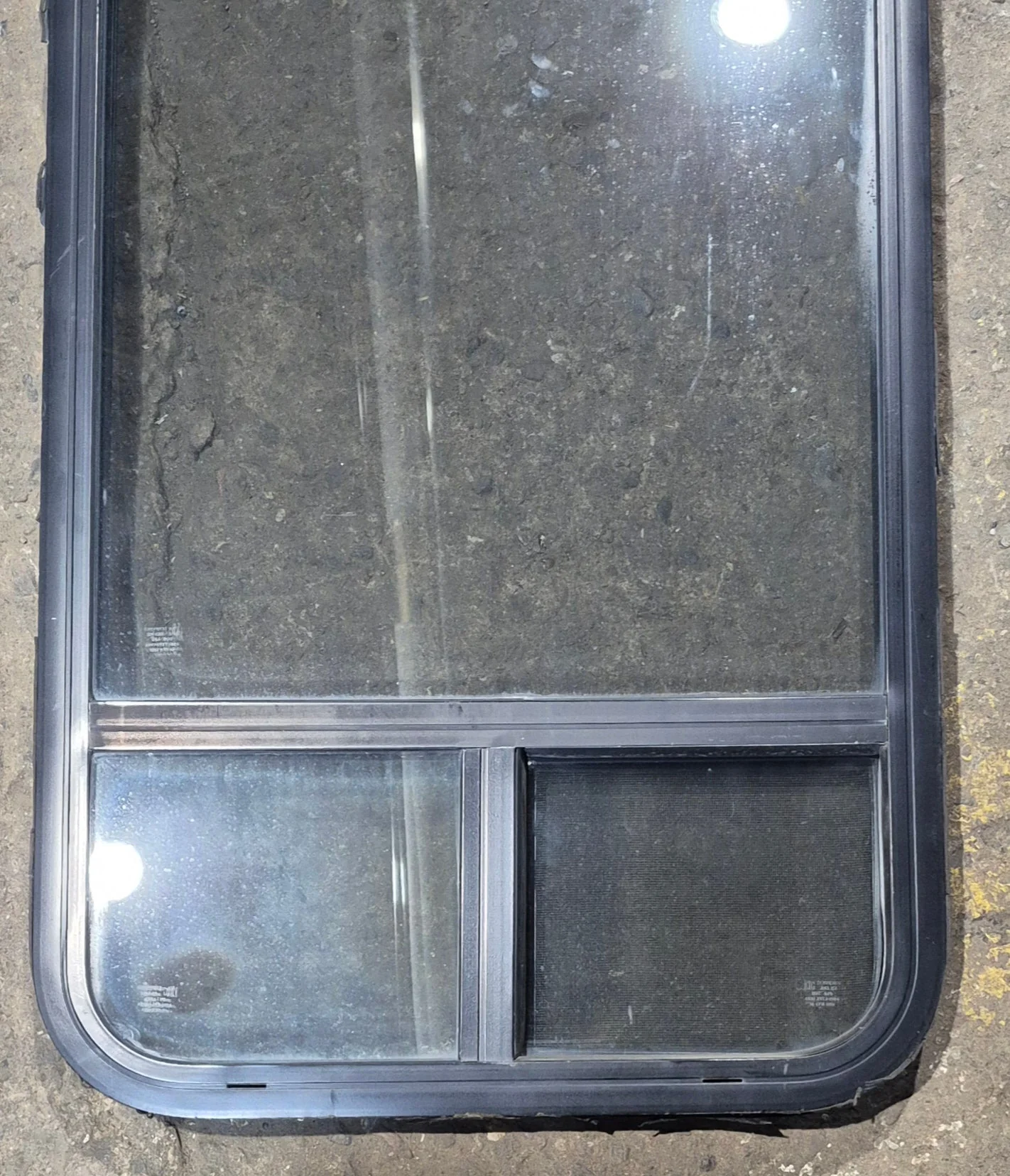 Used Black Radius Opening Window : 21 1/4" W x 47 1/4" H x 1 3/4" D - Image 2