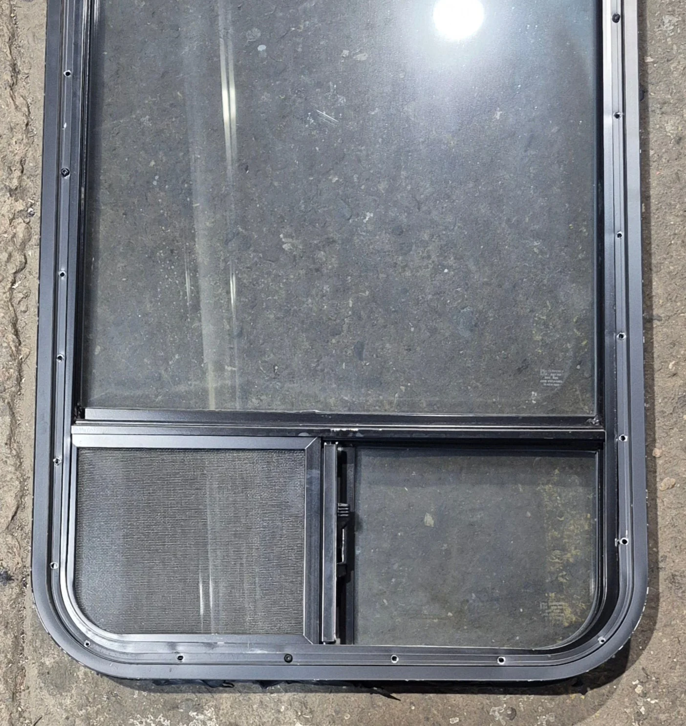 Used Black Radius Opening Window : 21 1/4" W x 47 1/4" H x 1 3/4" D - Image 5