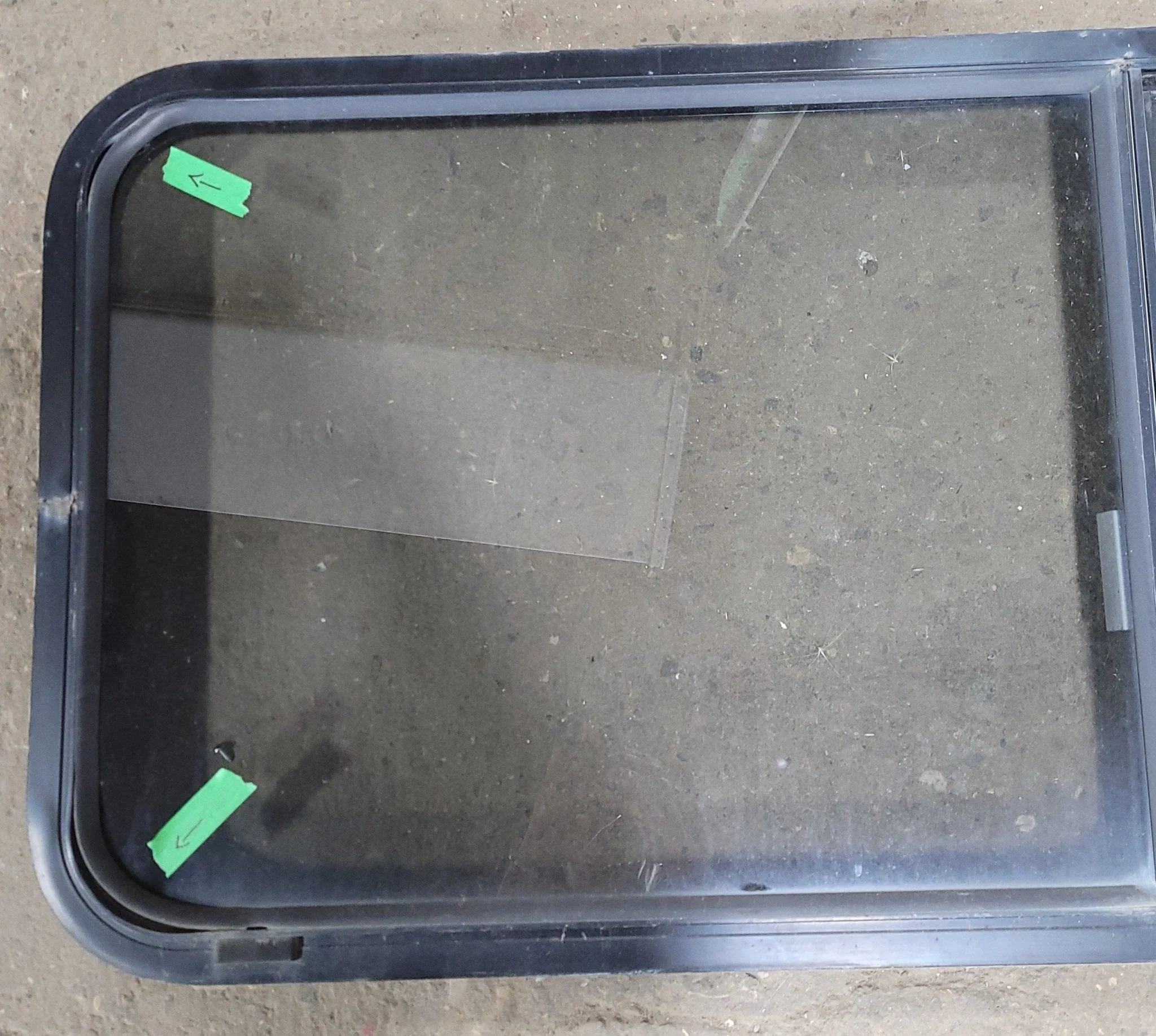 Used Black Radius Opening Window : 22" X 54 1/2" X 2" D - Image 2
