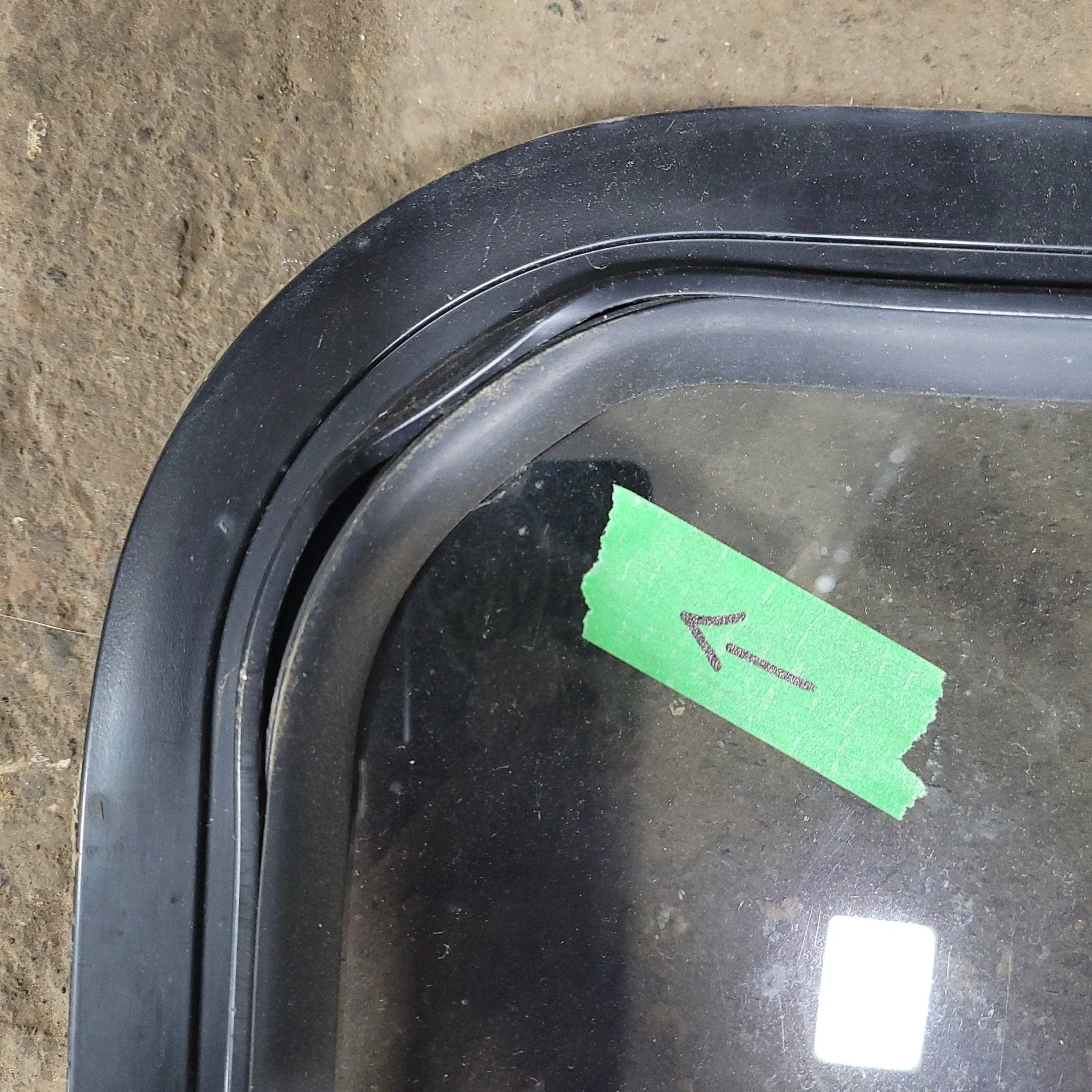 Used Black Radius Opening Window : 22" X 54 1/2" X 2" D - Image 3