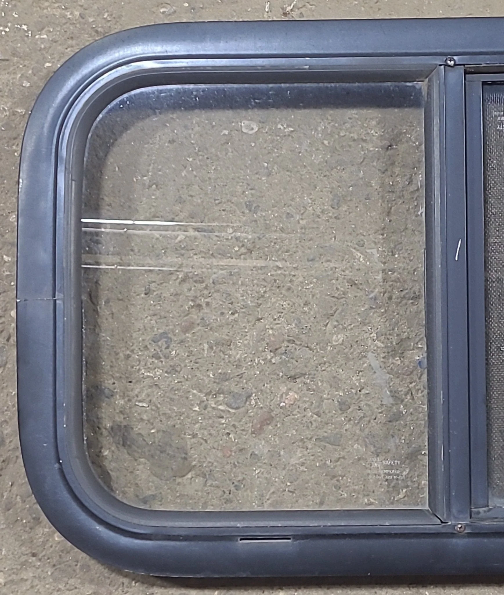 Used Black Radius Opening Window : 23 1/2" W x 14 1/2" H x 1 1/8" D - Image 2