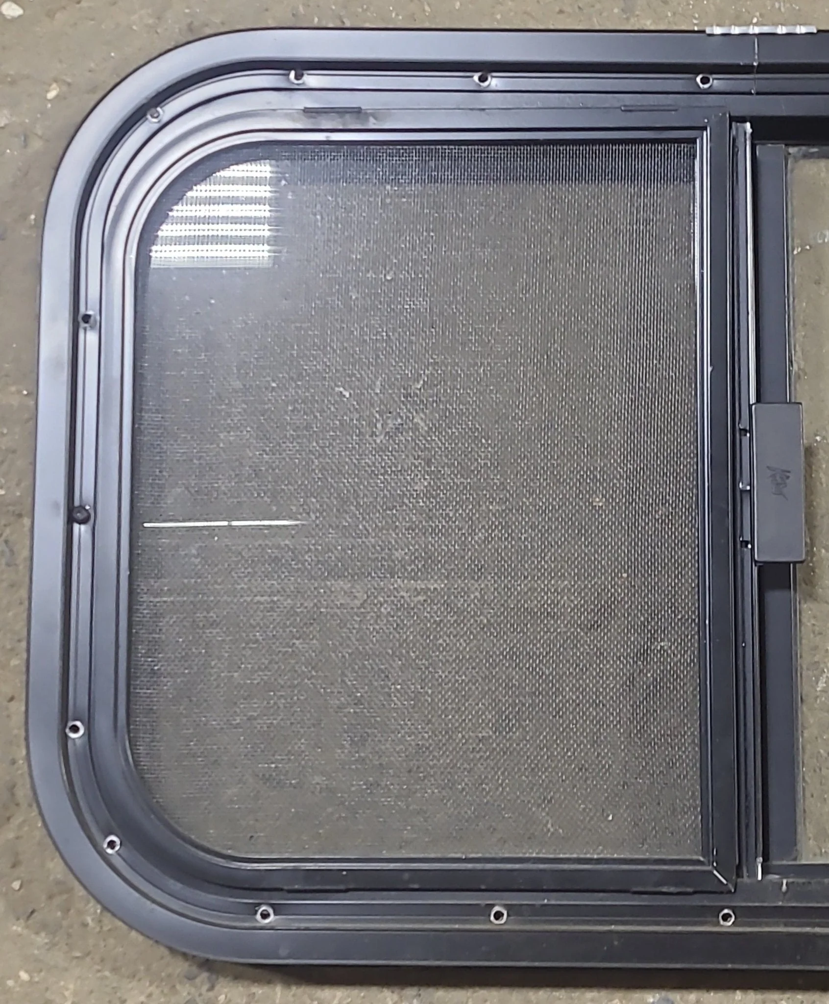 Used Black Radius Opening Window : 23 1/2" W x 14 1/2" H x 1 1/8" D - Image 5