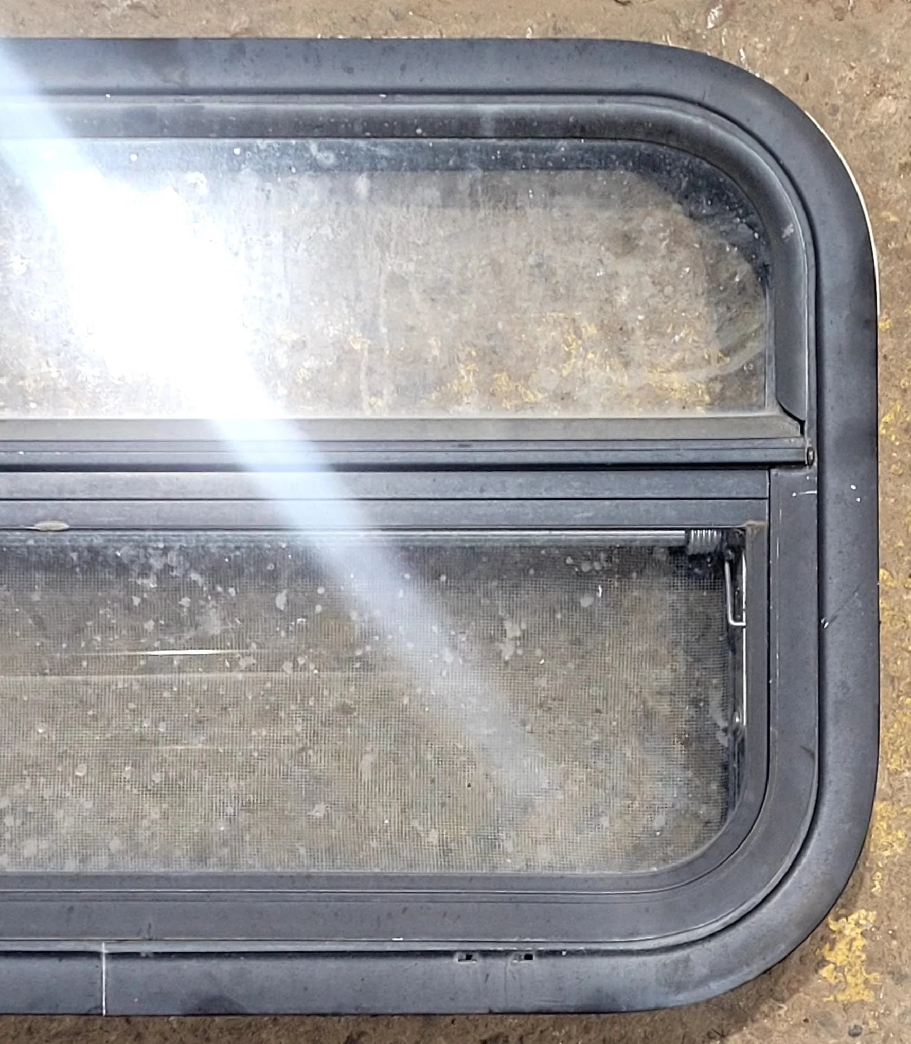 Used Black Radius Opening Window : 23 1/2" W x 14 1/2" H x 1 3/4" D - Image 3