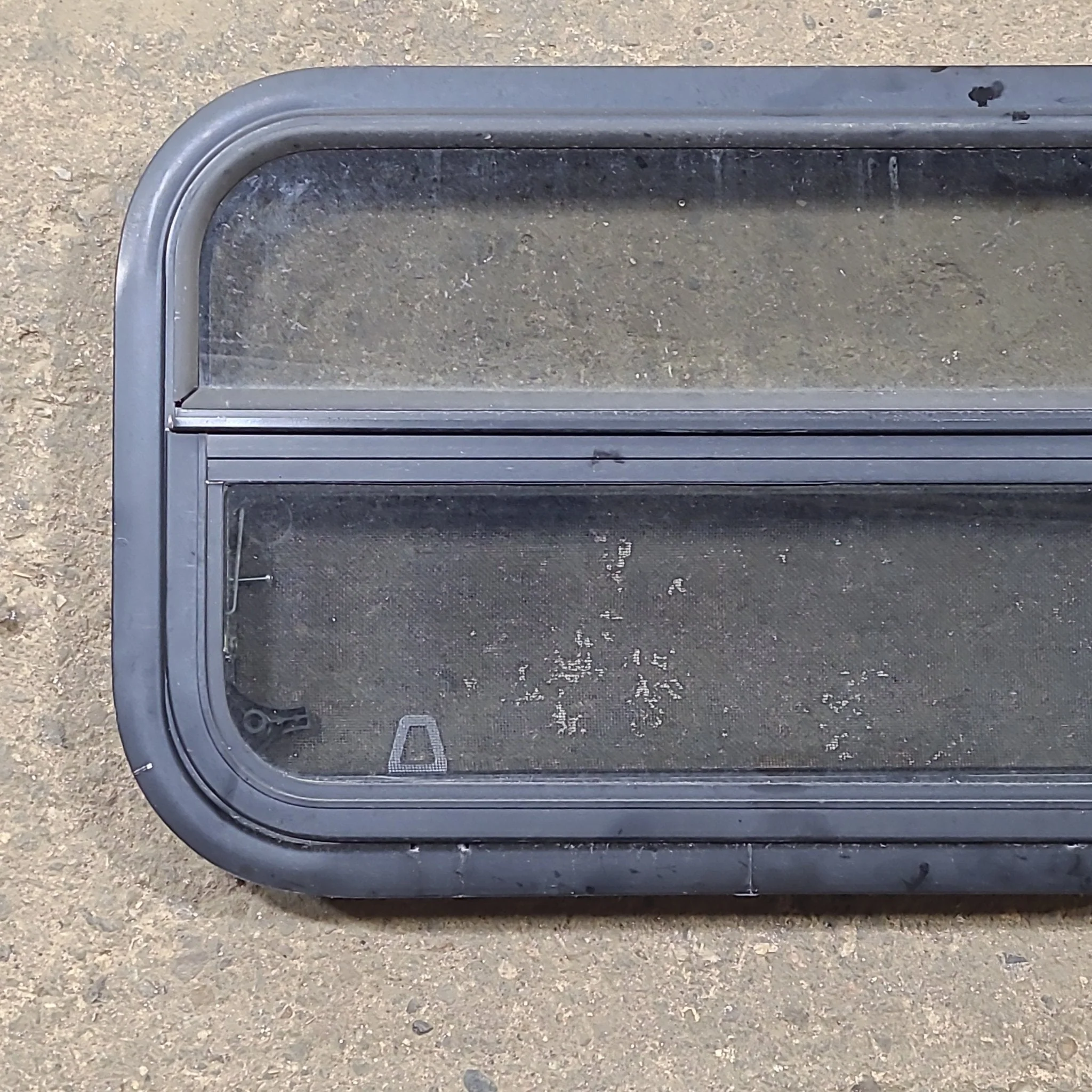 Used Black Radius Opening Window : 23 1/2" W x 14 1/2" H x 1 3/4" D - Image 2
