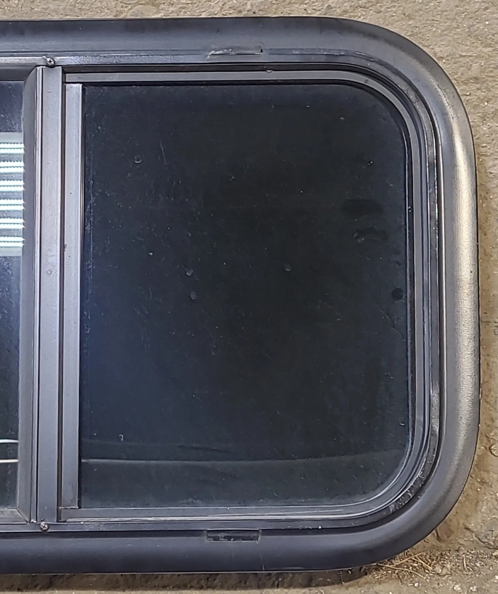 Used Black Radius Opening Window : 23 1/2" W x 14 1/2" H x 1 7/8" D - Image 3