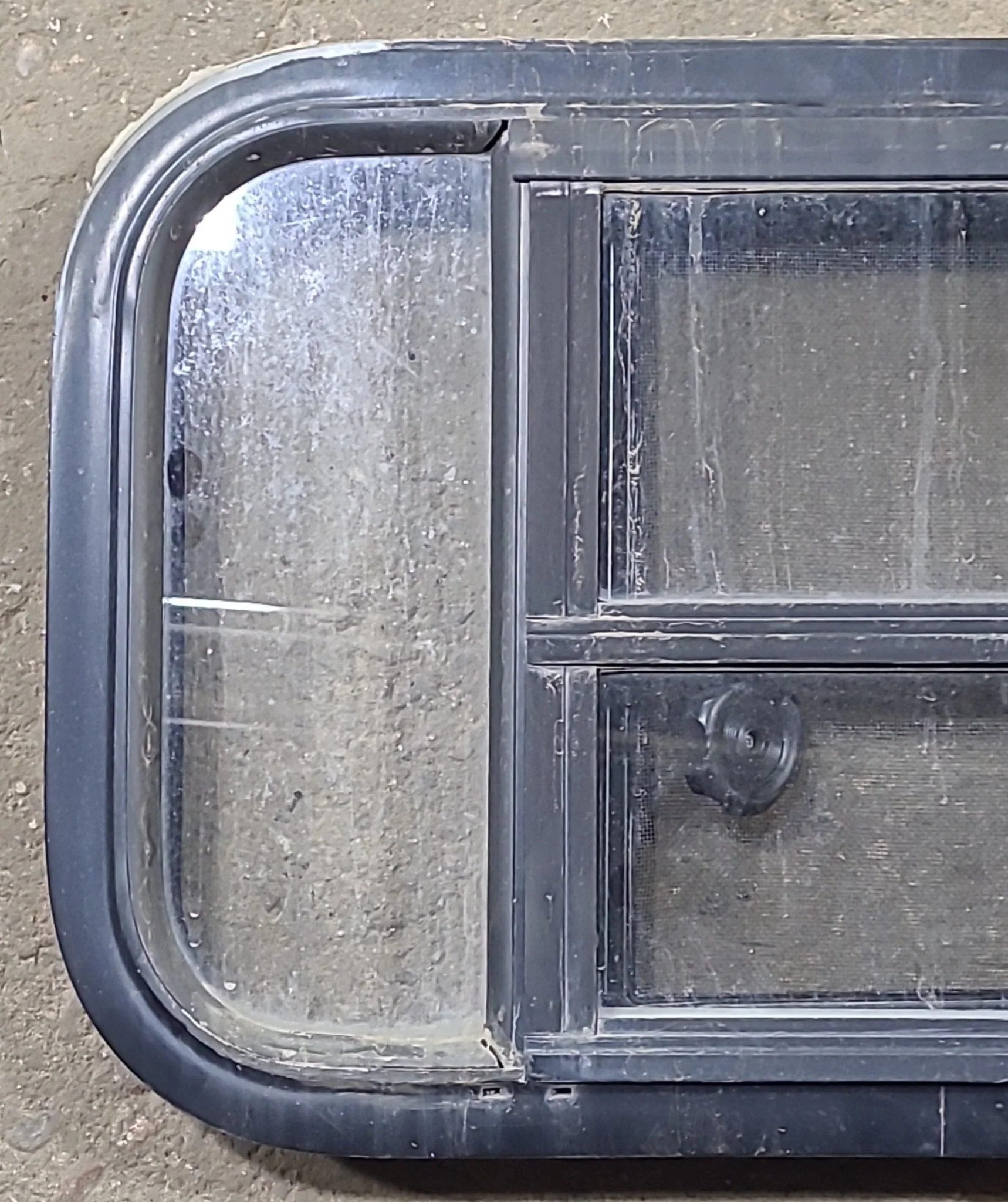 Used Black Radius Opening Window : 23 1/2" W x 14 1/2" H x 2" D - Image 2