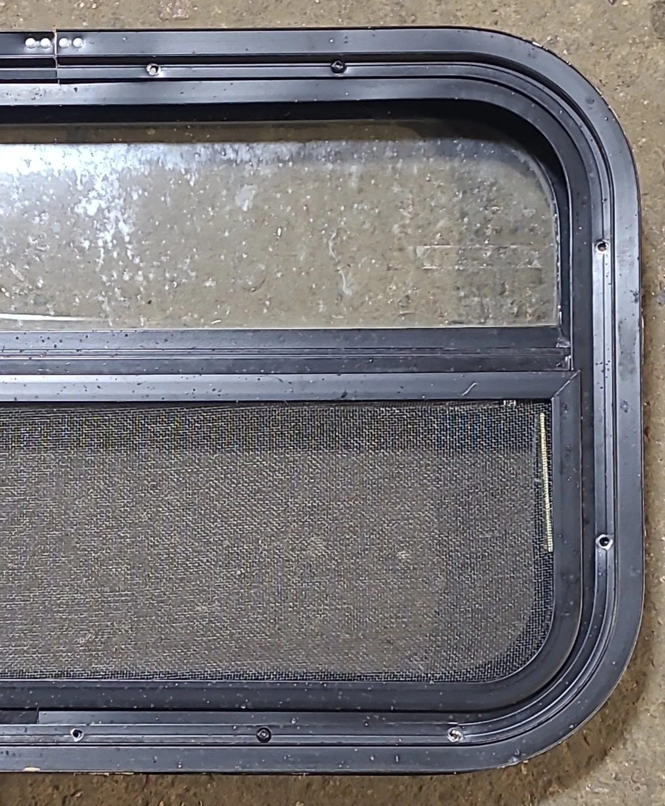 Used Black Radius Opening Window : 23 1/2" W x 14 1/2" H x 2" D - Image 7