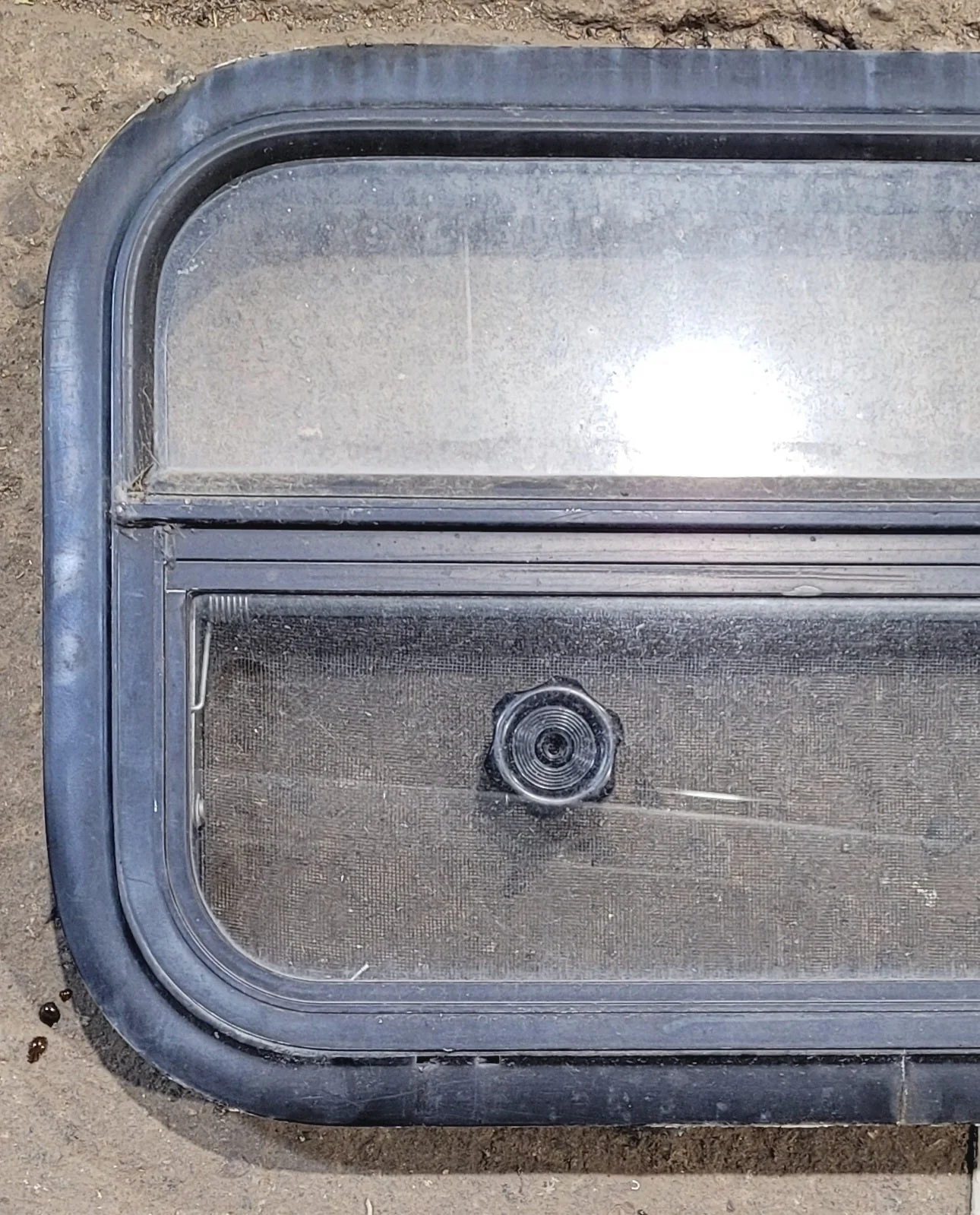 Used Black Radius Opening Window : 23 1/2" W x 14 1/4" H x 1 7/8" - Image 2