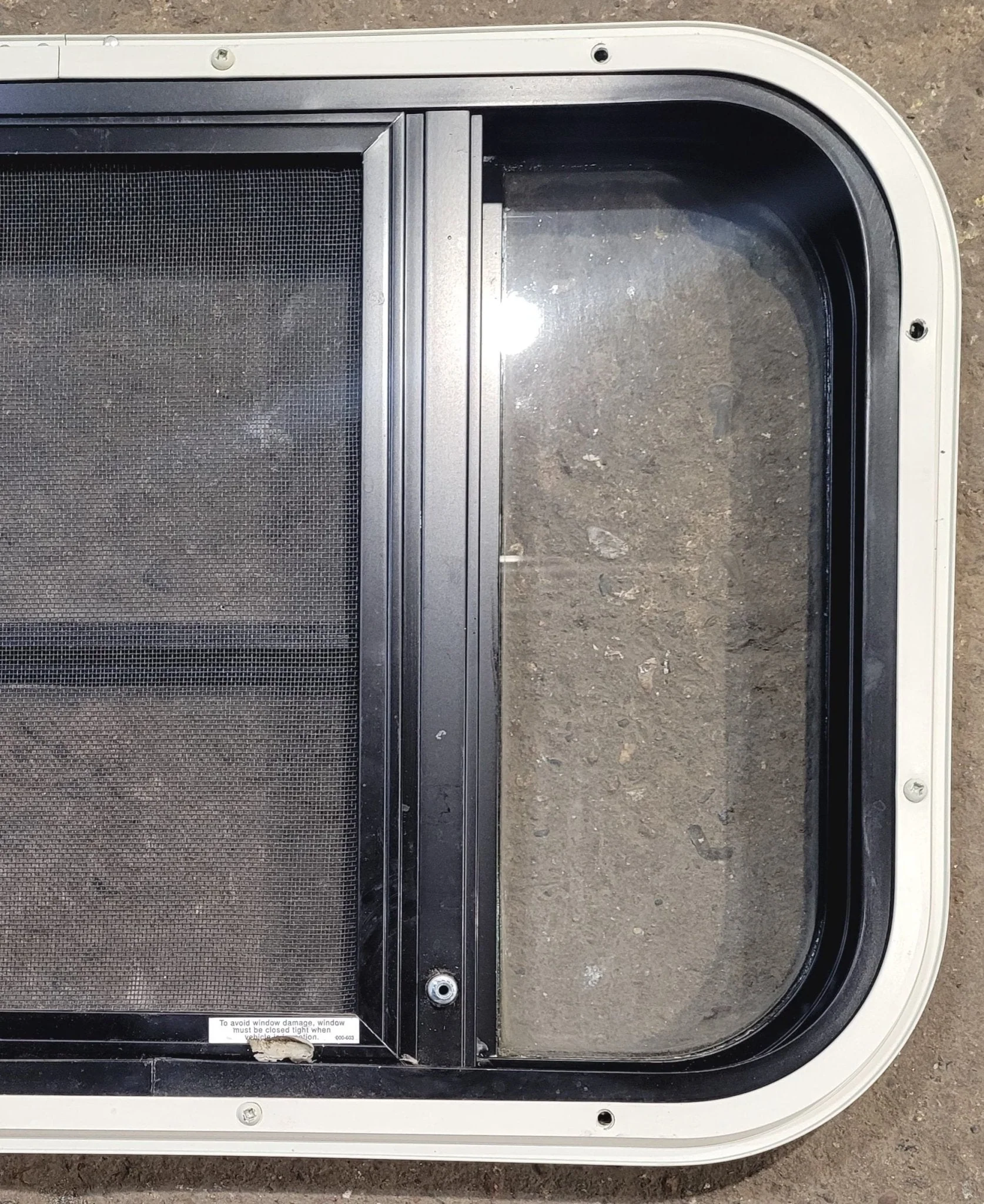 Used Black Radius Opening Window : 23 1/2" W x 14 3/4" H x 1 1/4" D - Image 6