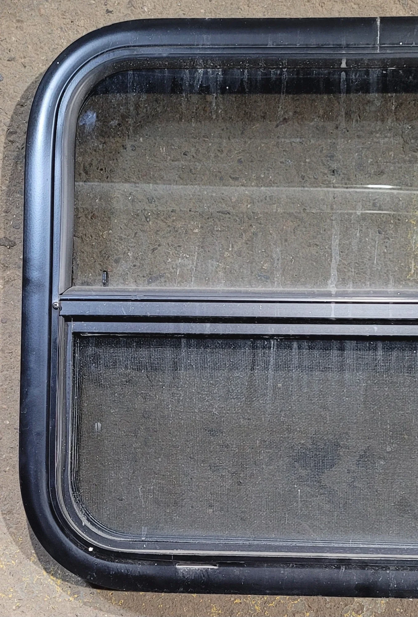 Used Black Radius Opening Window : 23 1/2" W x 19 1/4" H x 1 7/8" - Image 2