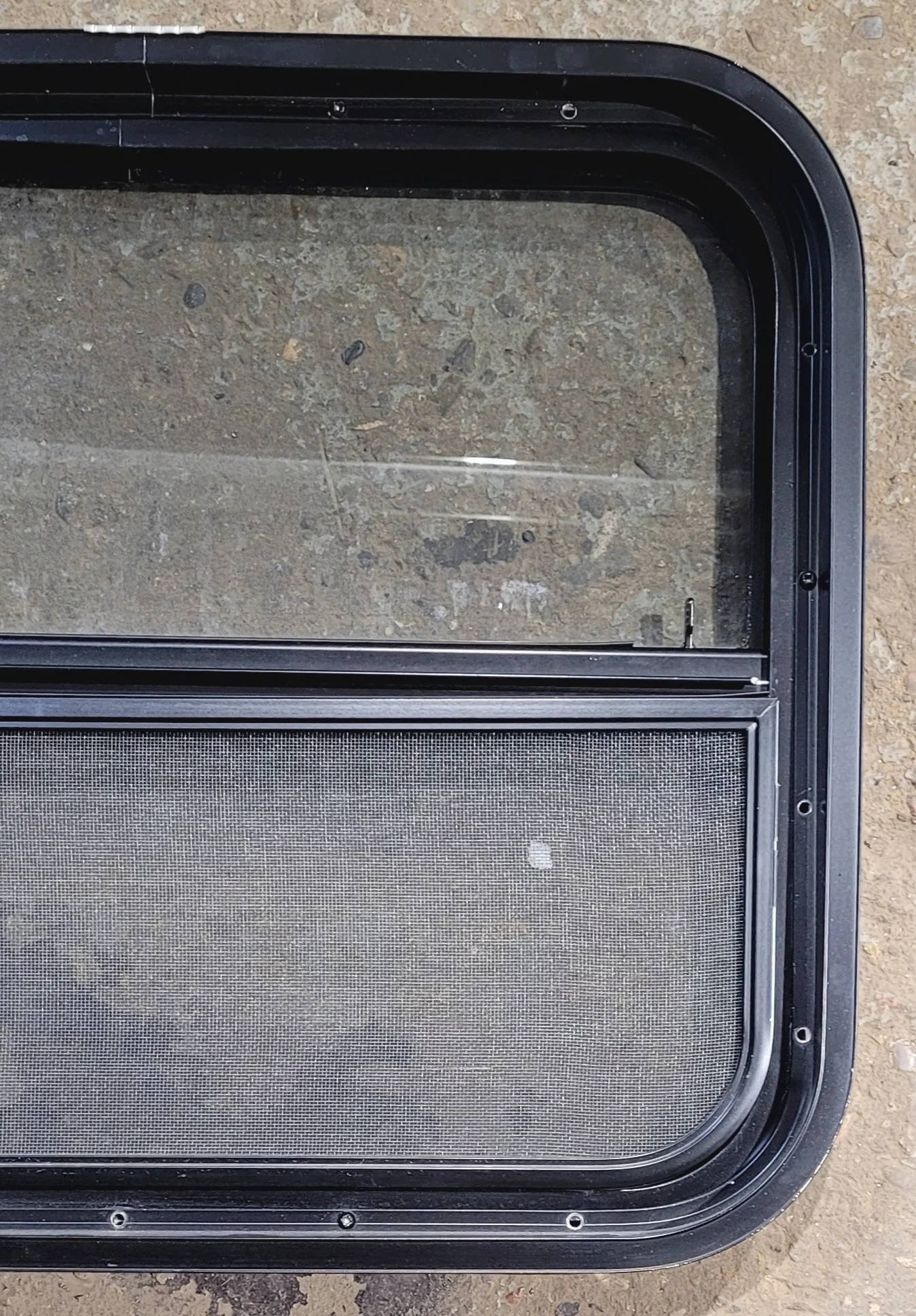 Used Black Radius Opening Window : 23 1/2" W x 19 1/4" H x 1 7/8" - Image 6