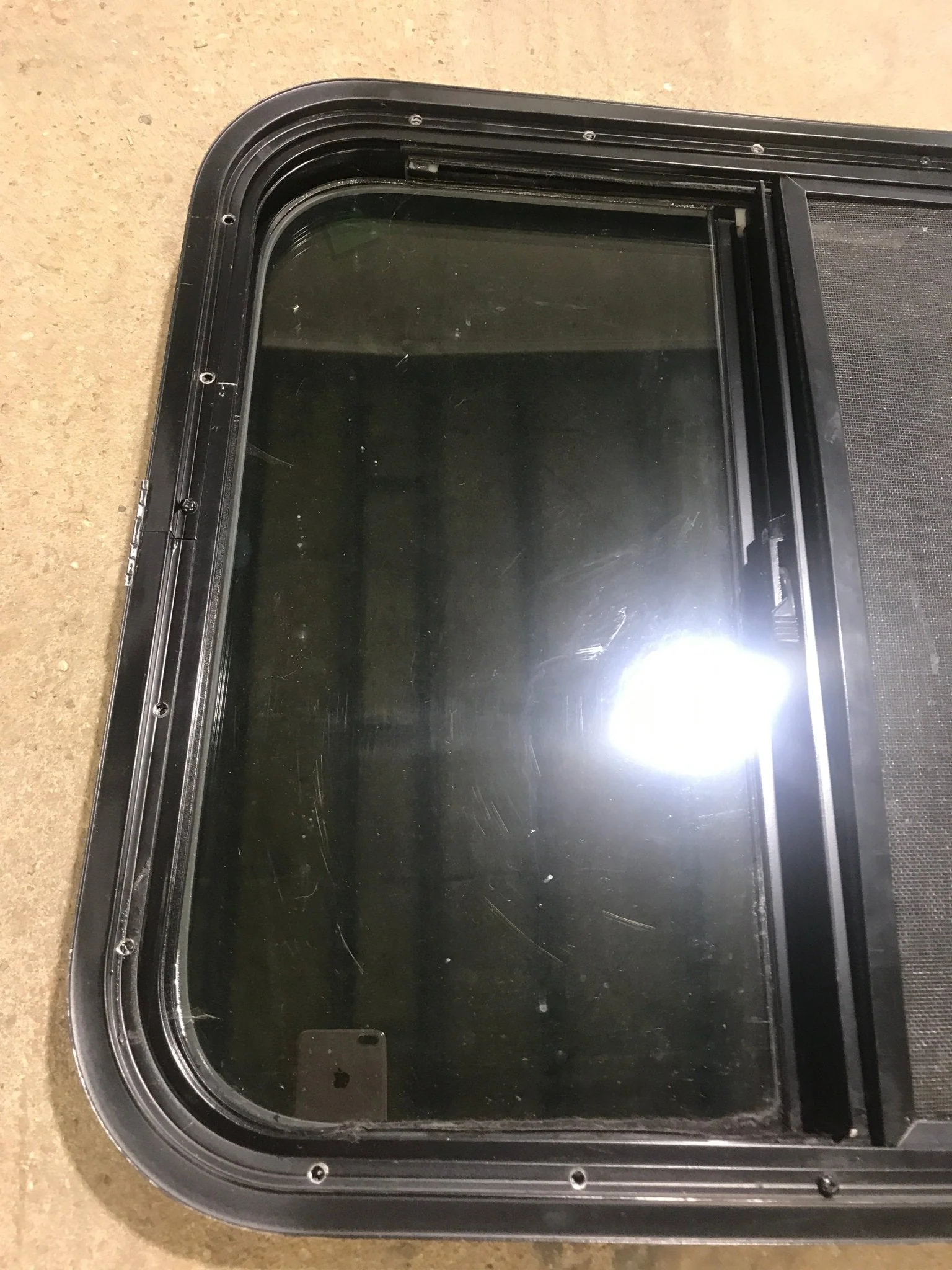 Used Black Radius Opening Window : 23 1/2" W x 21 1/2" H x 1 7/8" D - Image 5