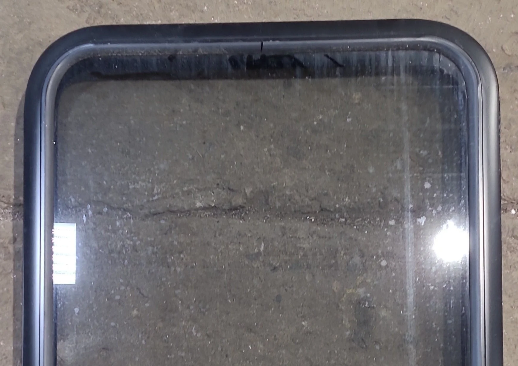 Used Black Radius Non Opening Window : 23 1/2" W x 28 3/4" H x 1 3/4" D - Image 2