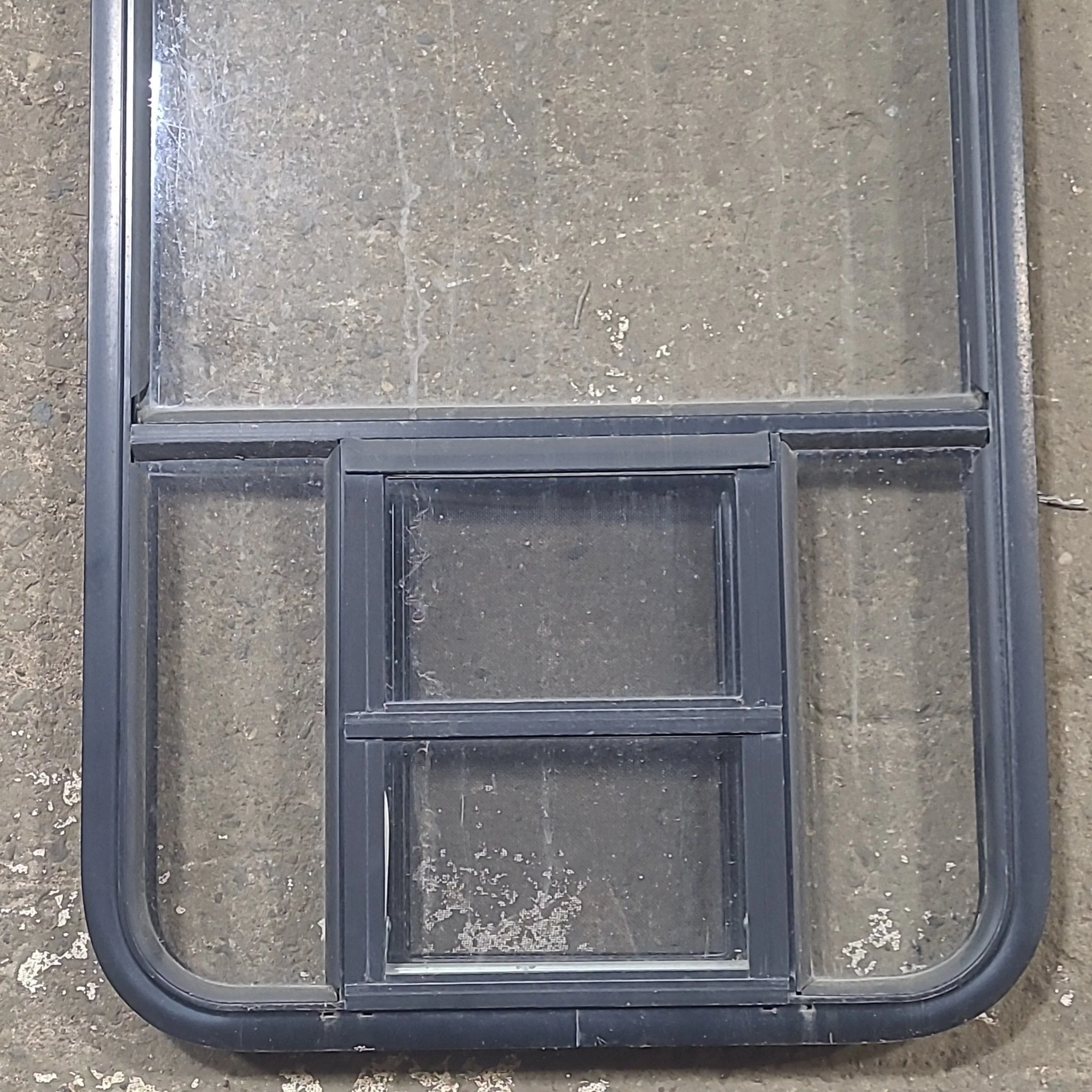 Used Black Radius Opening Window : 23 1/2" W x 39 1/2" H x 1 7/8" D - Image 2