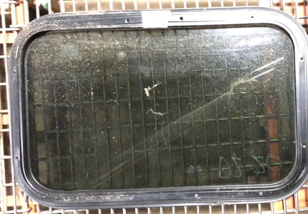 Used Black Radius Non Opening Window : 23 3/4" X 14 1/4" X 1 1/8" D - Image 2