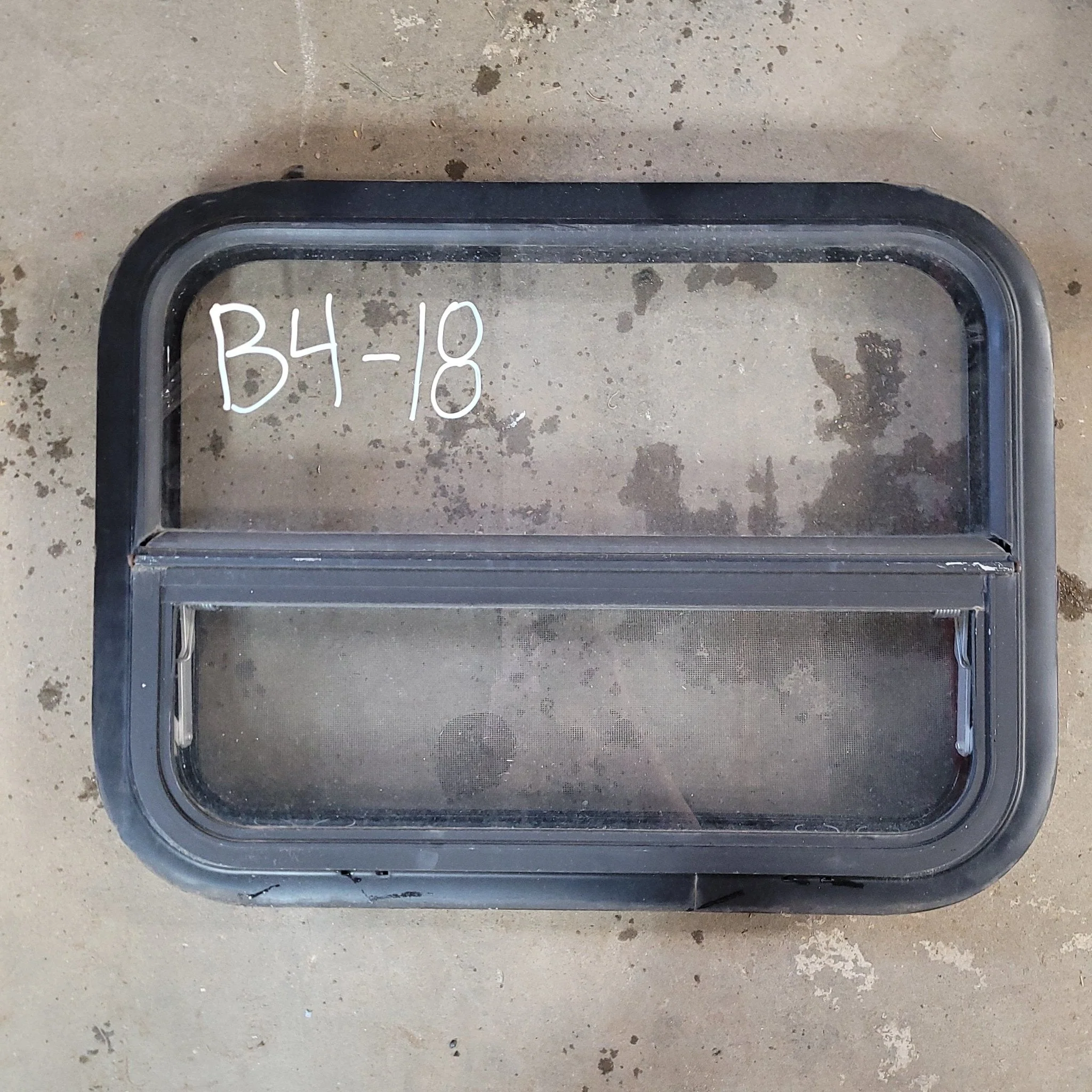 Used Black Radius Opening Window : 23 1/2" X 17 1/4" X 2" D