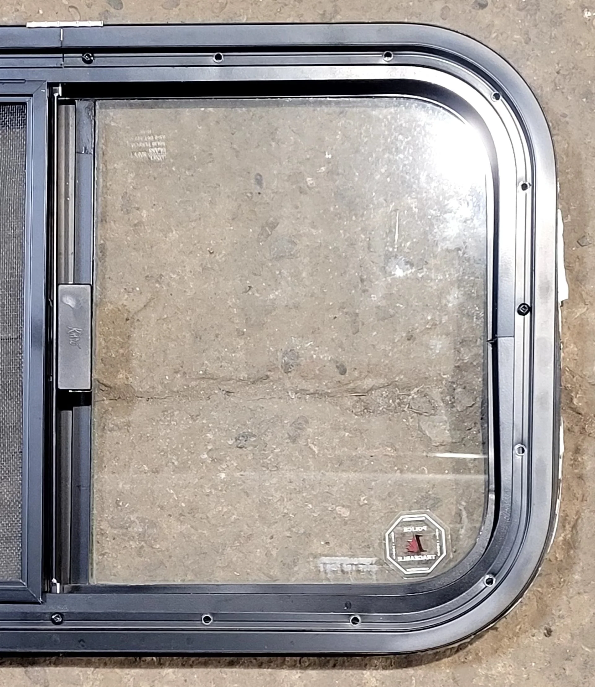 Used Black Radius Opening Window : 23 1/4" W x 14 1/4" H x 1 1/4" D - Image 6