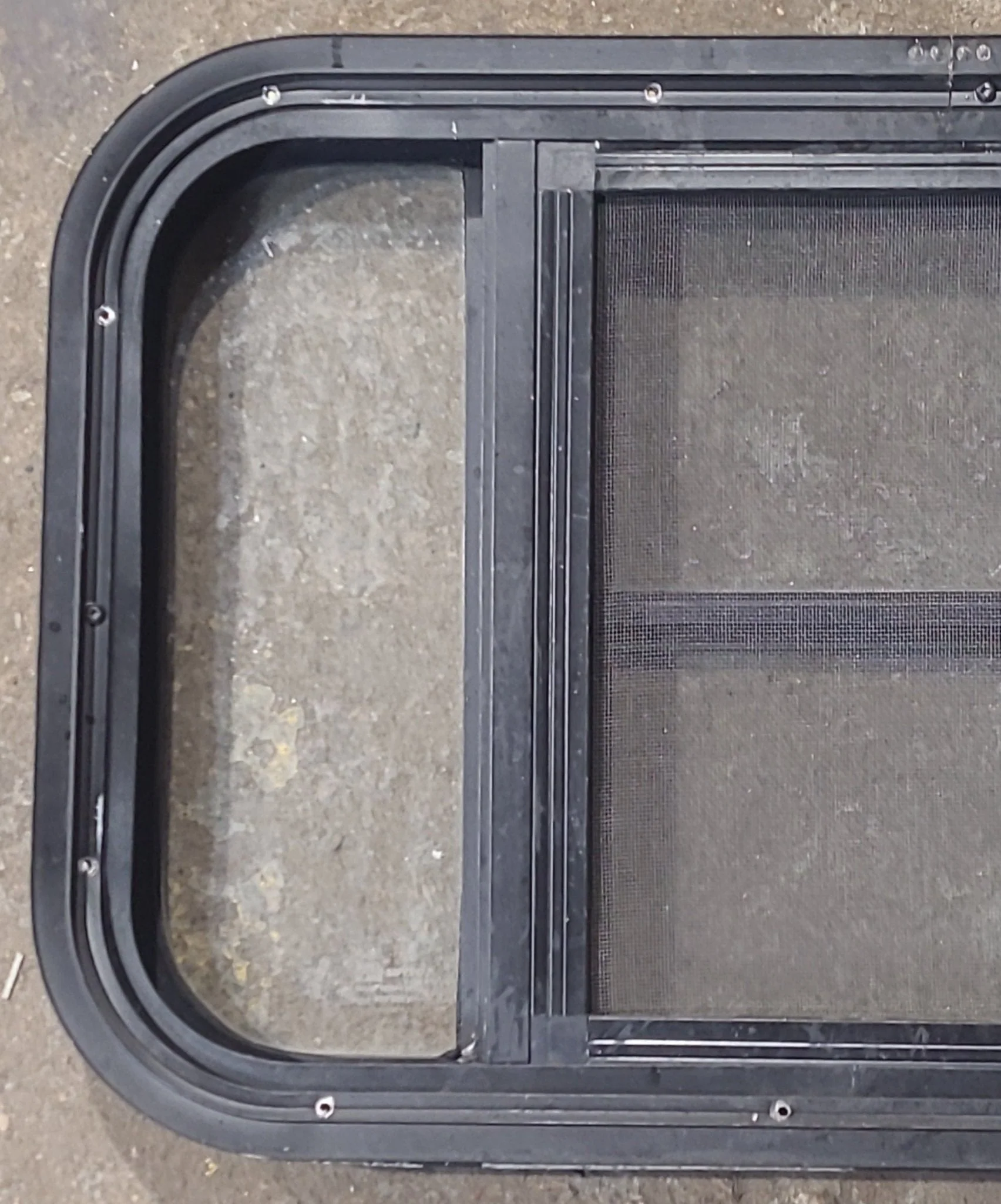 Used Black Radius Opening Window : 23 1/4" W x 15 1/4" H x 1 7/8" D - Image 7