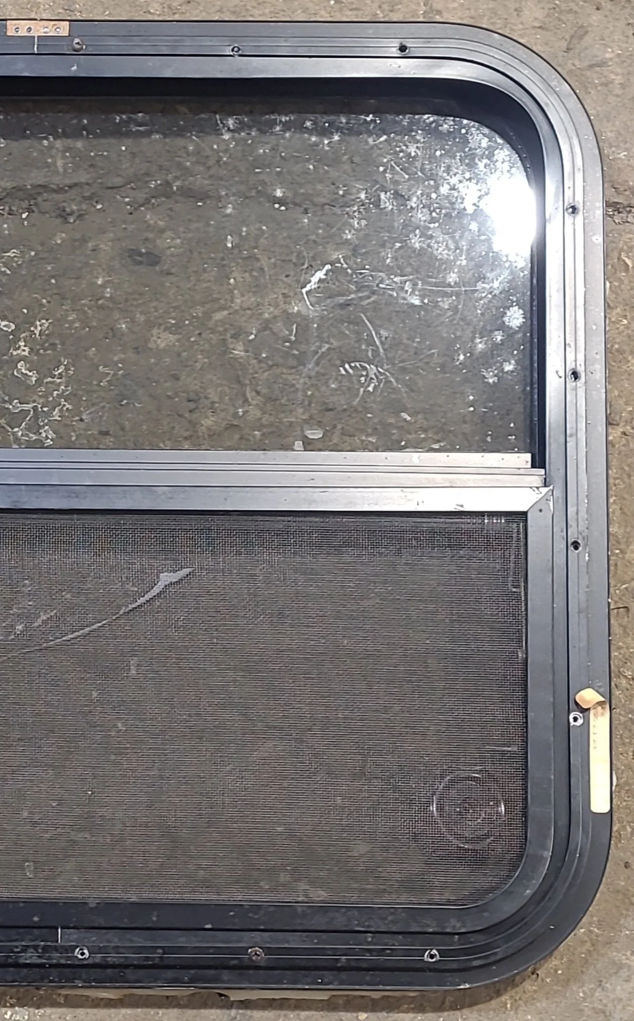 Used Black Radius Opening Window : 23 1/4" W x 21 1/4" H x 1 1/4" D - Image 5