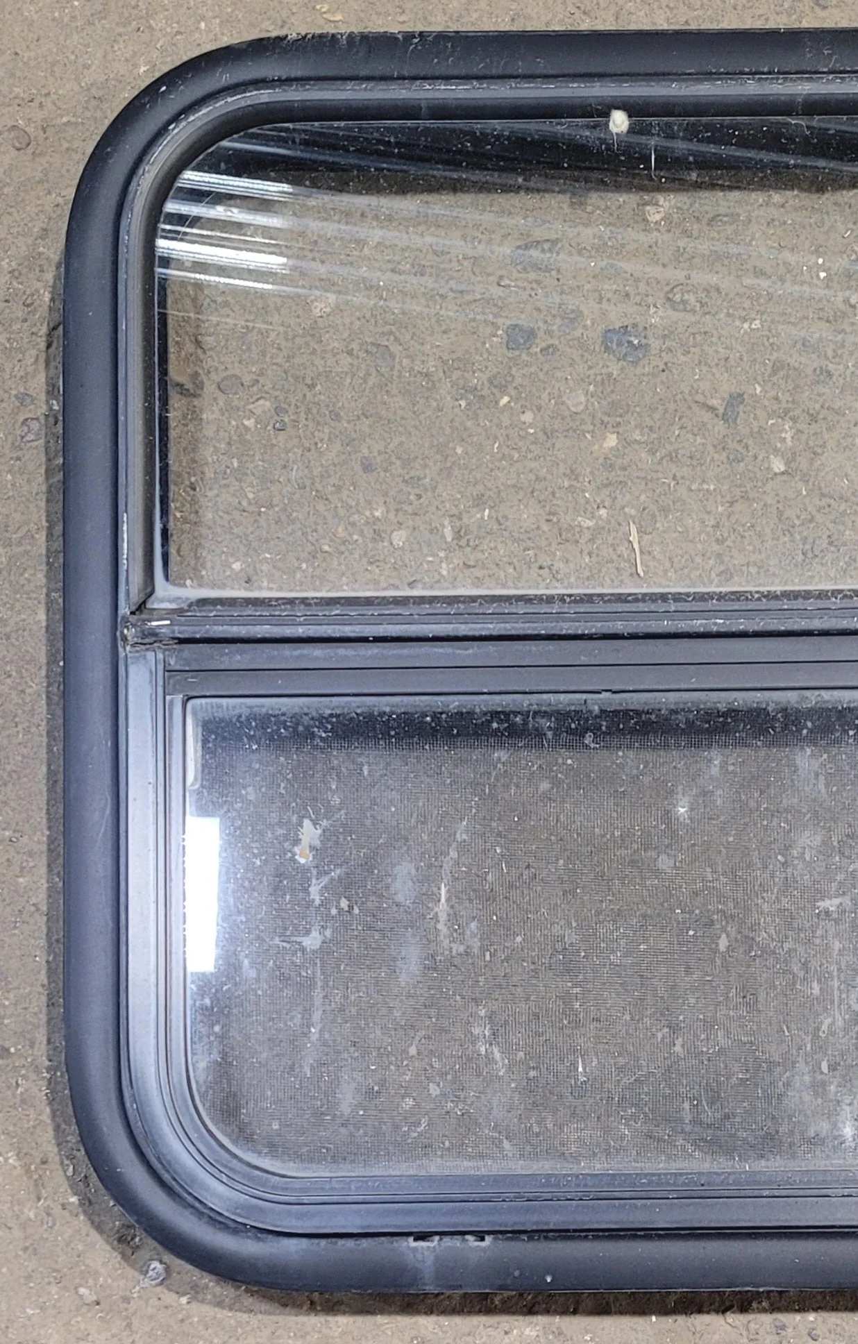Used Black Radius Opening Window : 23 1/4" W x 21 1/4" H x 1 3/4" - Image 2