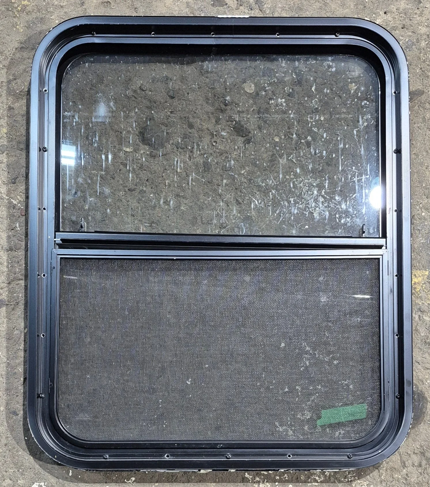 Used Black Radius Opening Window : 23 1/4" W x 28 1/4" H x 1 3/4" D - Image 4