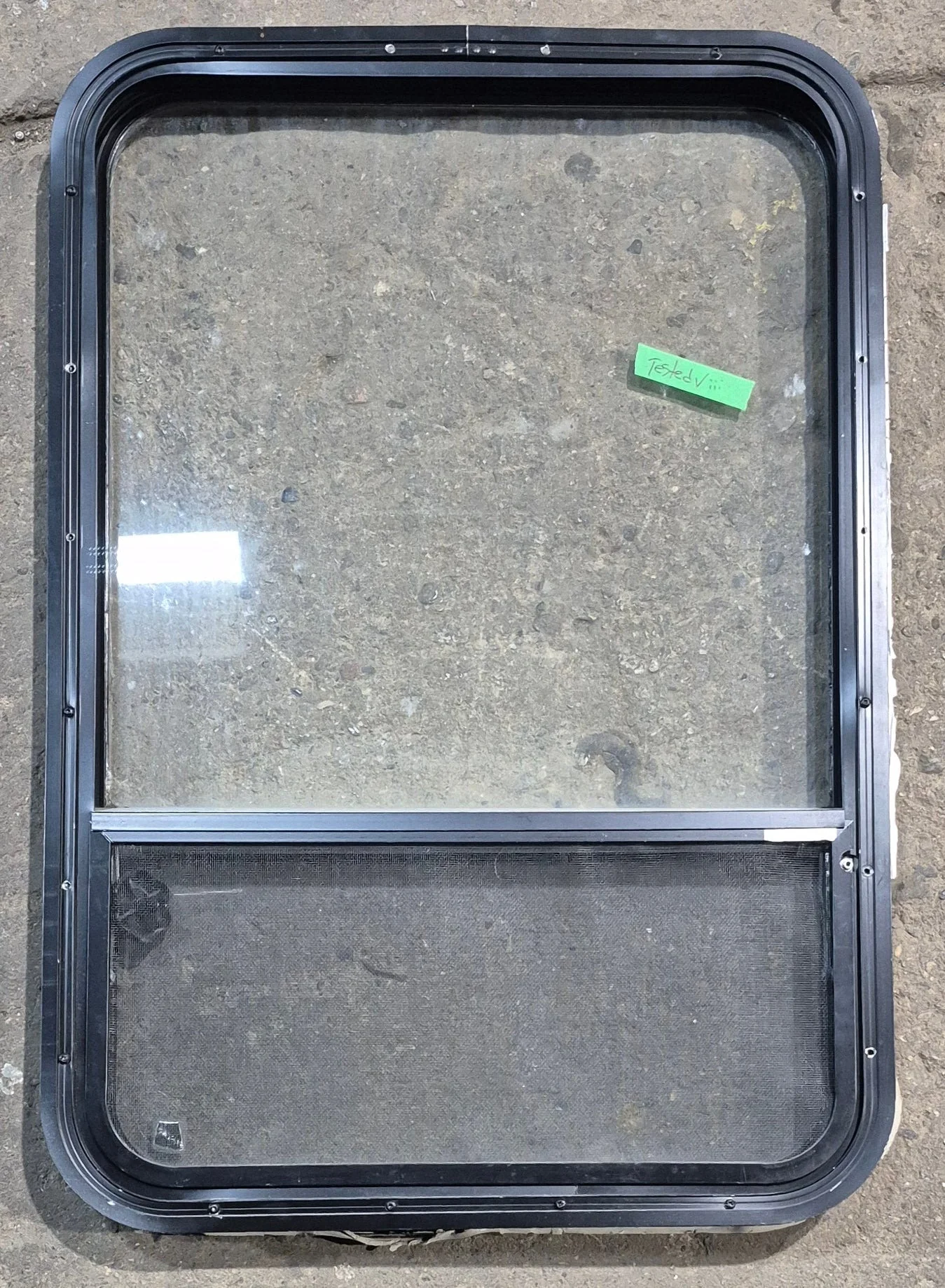 Used Black Radius Opening Window : 23 1/4" W x 34 1/2" H x 1 3/4" D - Image 4