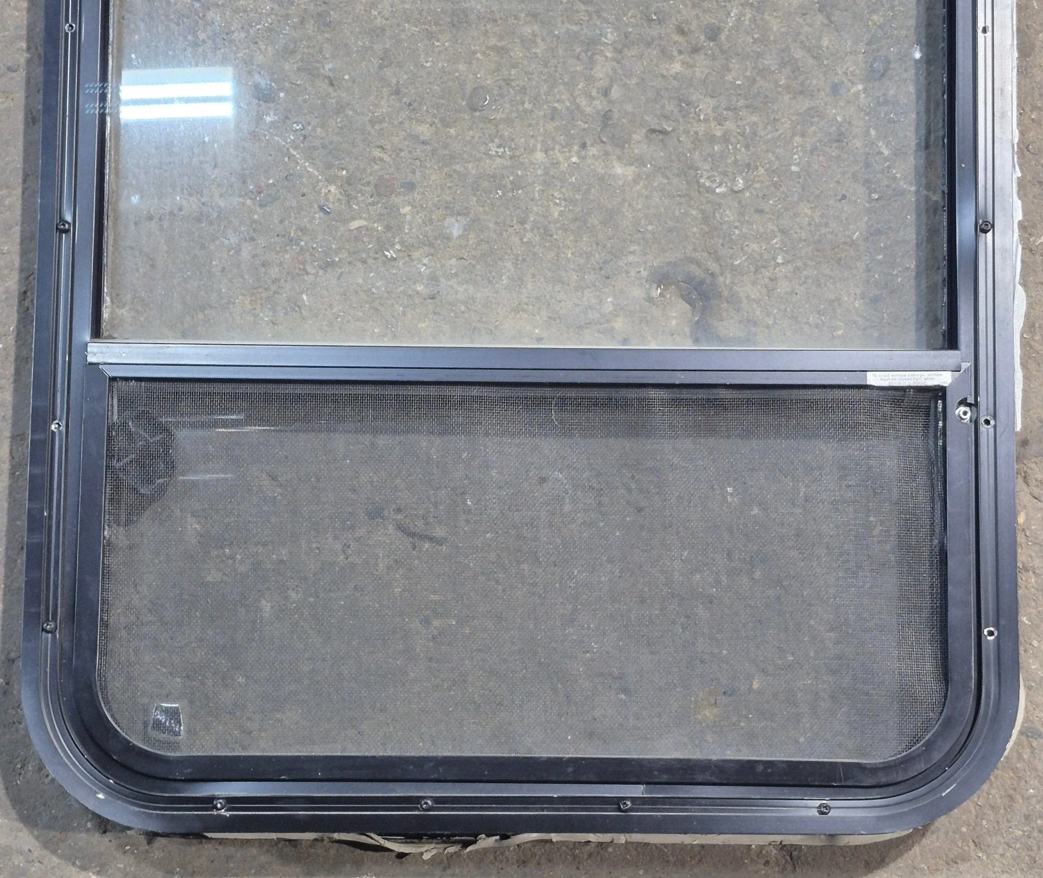 Used Black Radius Opening Window : 23 1/4" W x 34 1/2" H x 1 3/4" D - Image 6