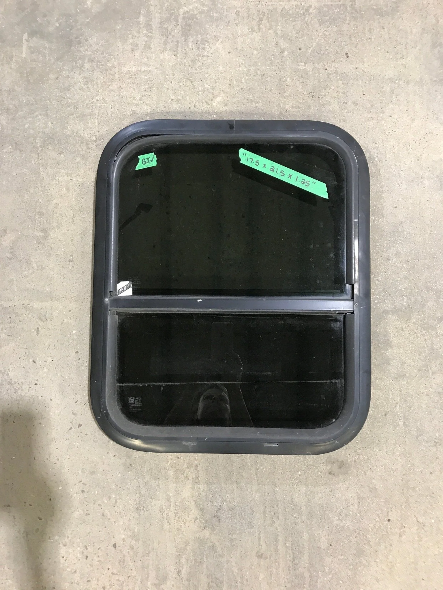 Used Black Radius Opening Window : 17.5" X 21.5" X 1.25"