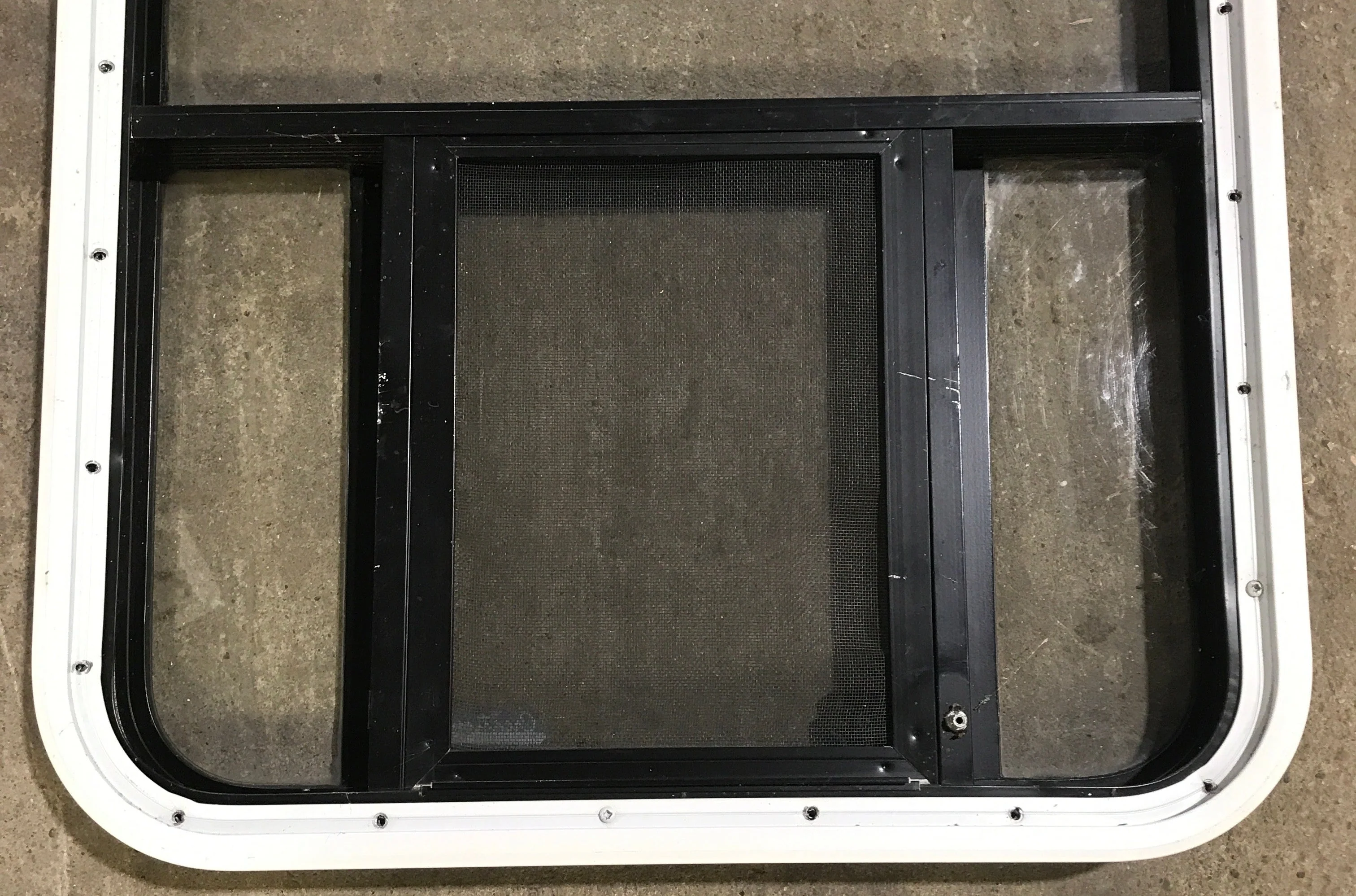 Used Black Radius Opening Window : 23" W x 47 1/2" H x 1 7/8" D - Image 6