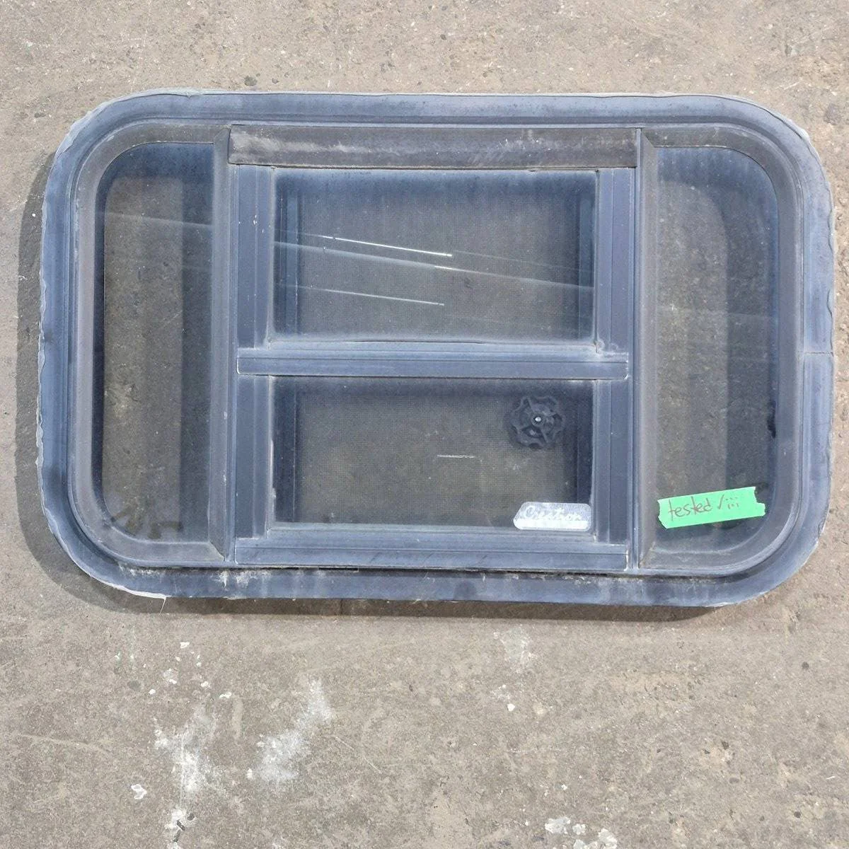Used Black Radius Opening Window : 23" X 14.25" X 1.875"
