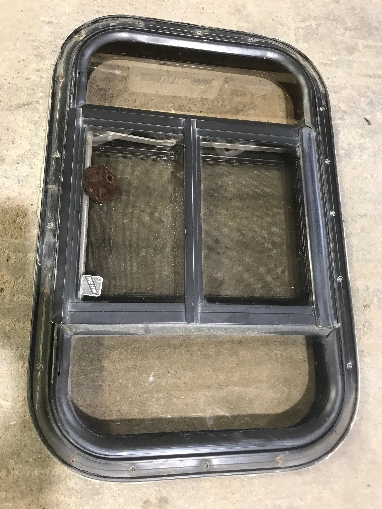 Used Black Radius Opening Window : 24 1/2" W x 16" H x 1 1/2" - Image 3