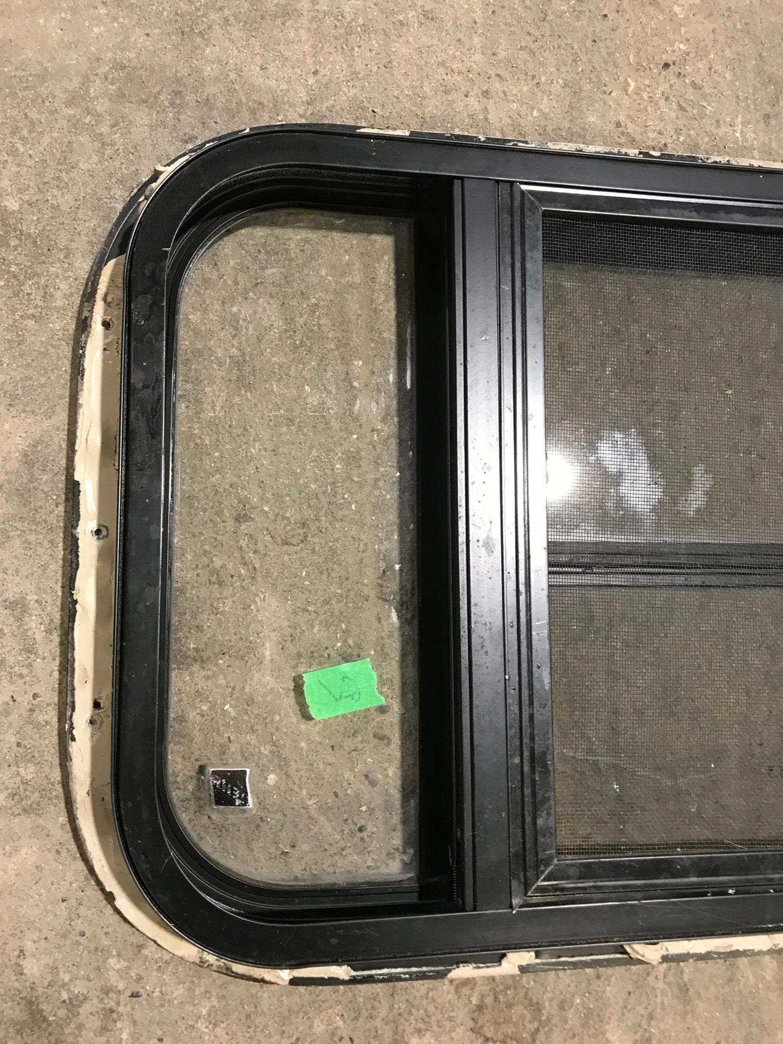 Used Black Radius Opening Window : 24 1/2" W x 16" H x 1 1/2" - Image 5