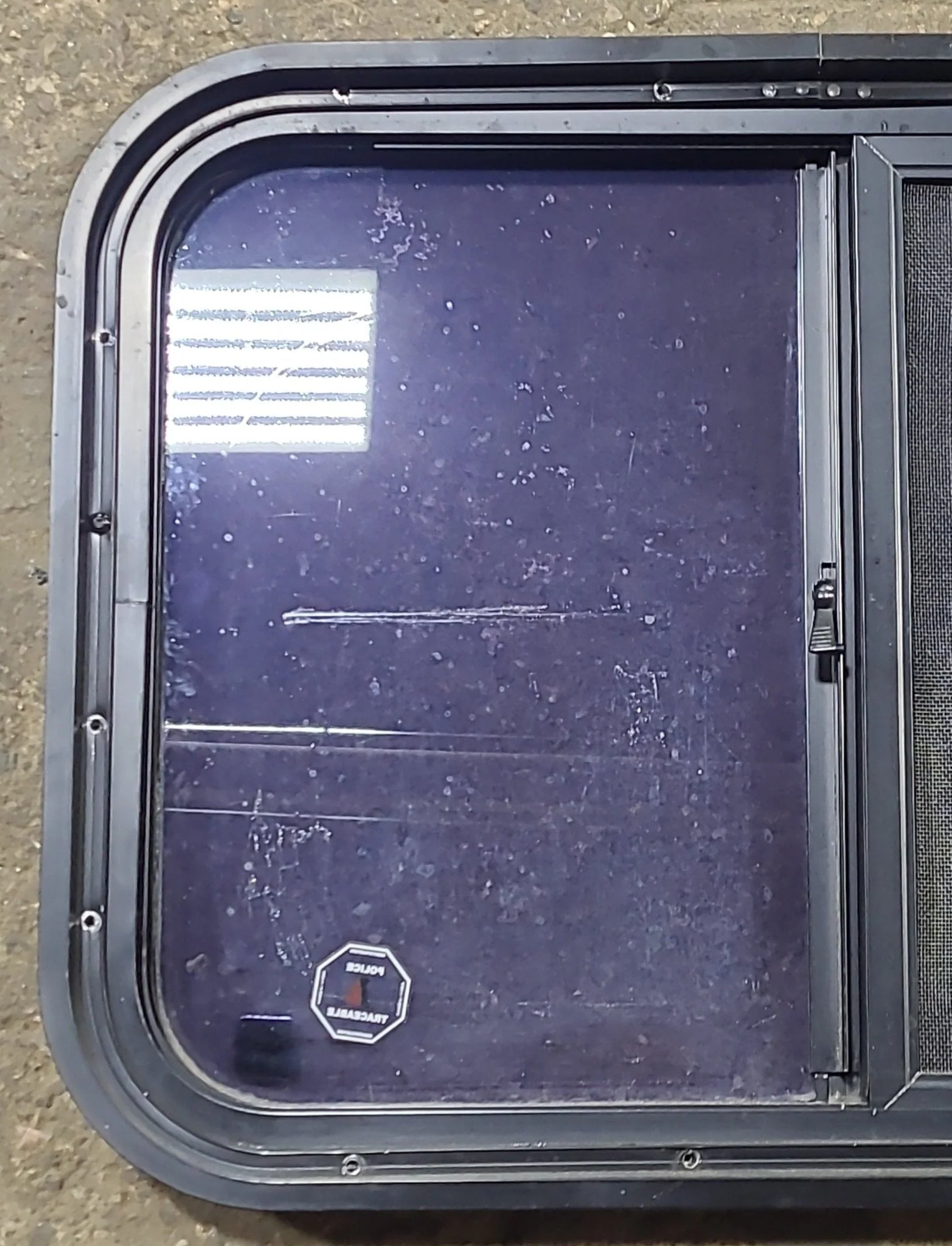 Used Black Radius Opening Window : 24 1/2" W x 17 3/4" H x 1 3/4" D - Image 5