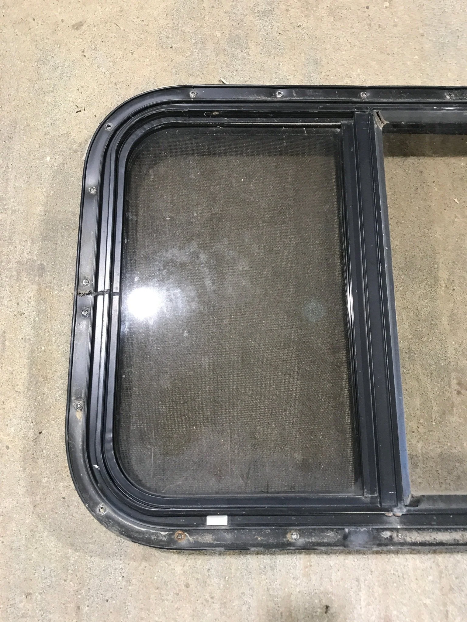 Used Black Radius Opening Window : 24 1/2" W x 19 1/4" H x 1 1/4" - Image 2