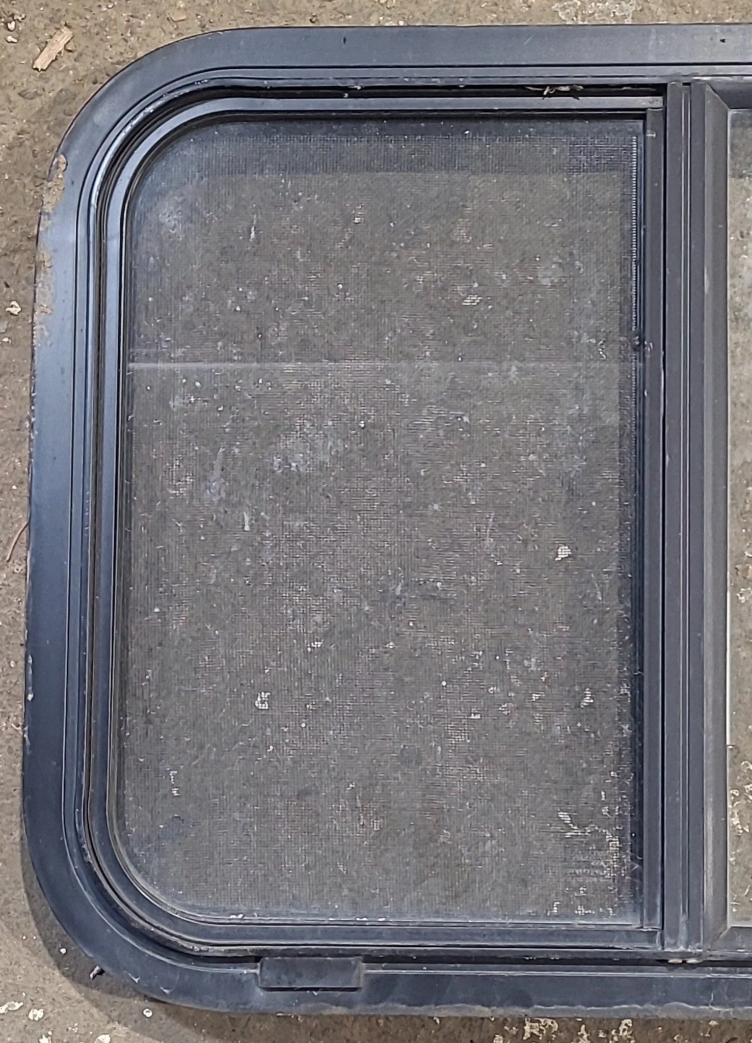 Used Black Radius Opening Window : 24 1/4" W x 17 3/4" H x 1 7/8" D - Image 2