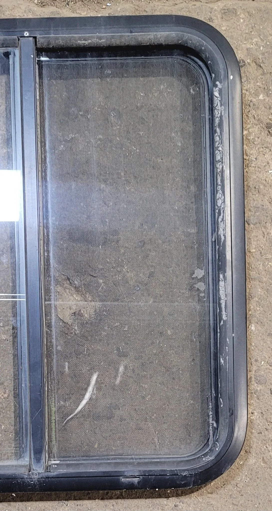 Used Black Radius Opening Window : 24 1/4" W x 25 3/4" H x 1 3/4" - Image 2