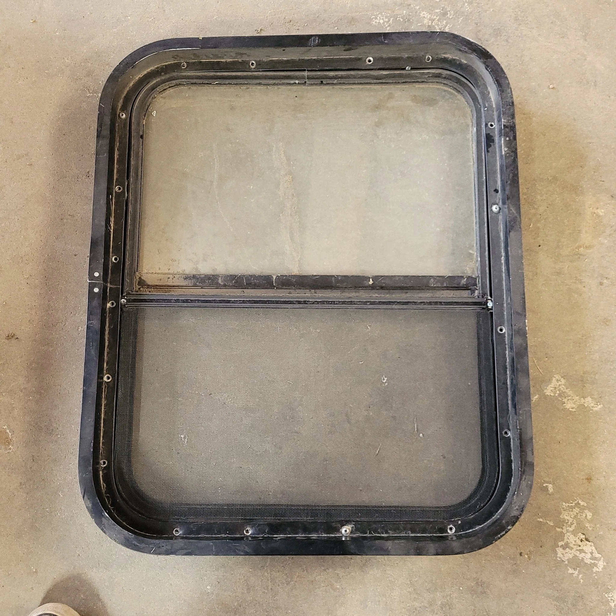Used Black Radius Opening Window : 24 1/4 X 19 3/4 X 2" D - Image 2